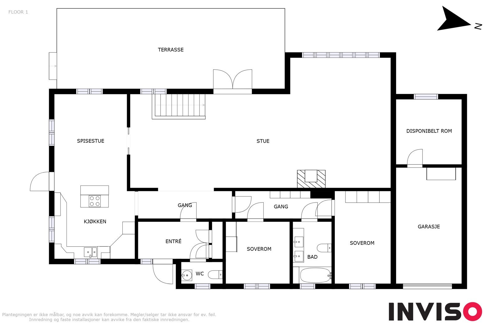 Plantegning 1. etasje. Galleribilde