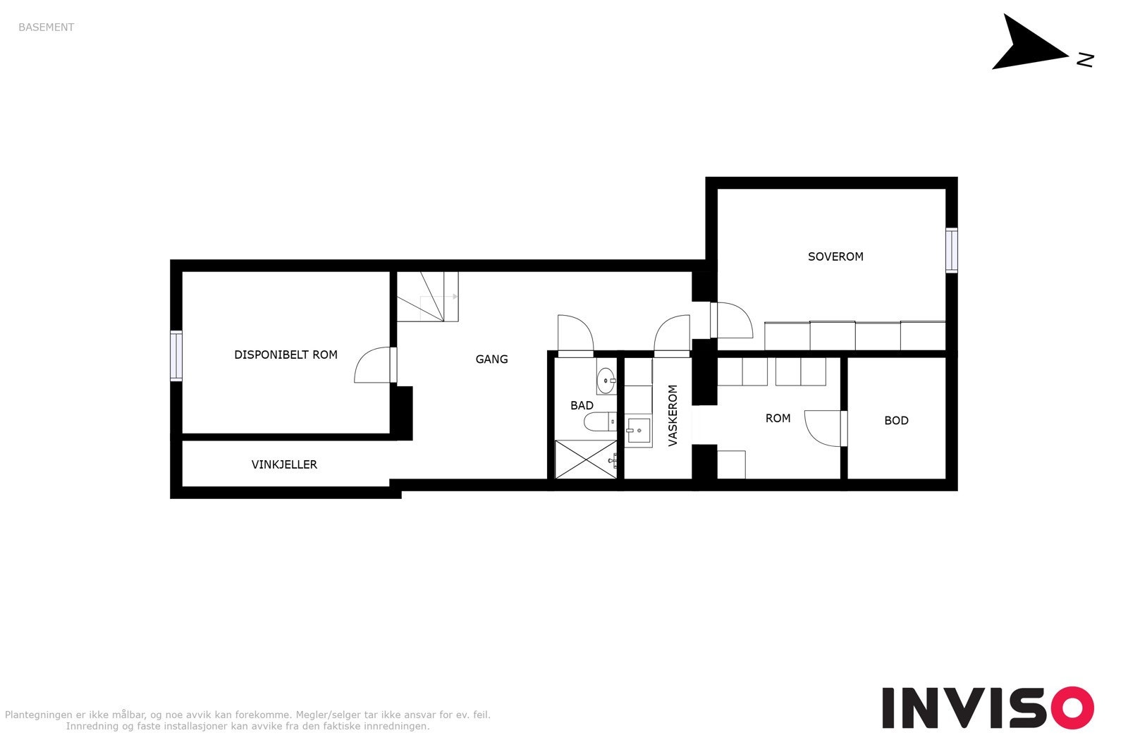 Plantegning kjeller. Galleribilde