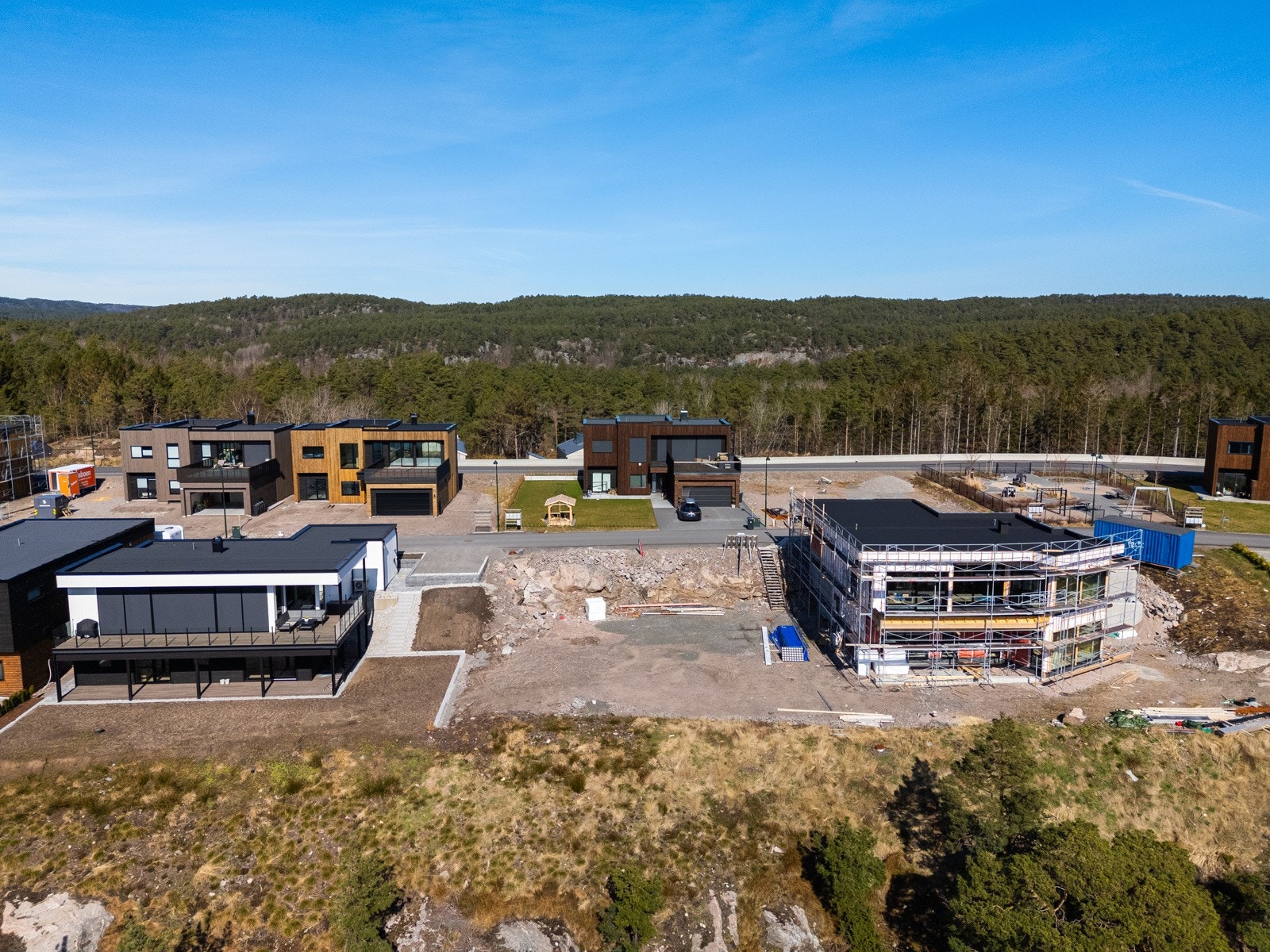 Grunnarbeider er utført og tomten er så godt som byggeklar Galleribilde