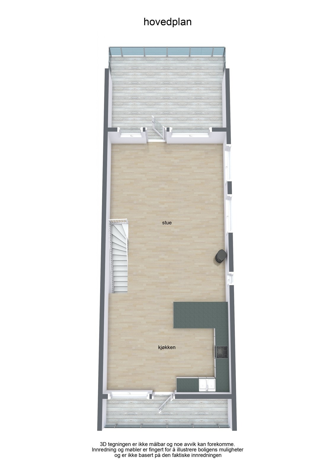 Plantegning 2. etasje Galleribilde