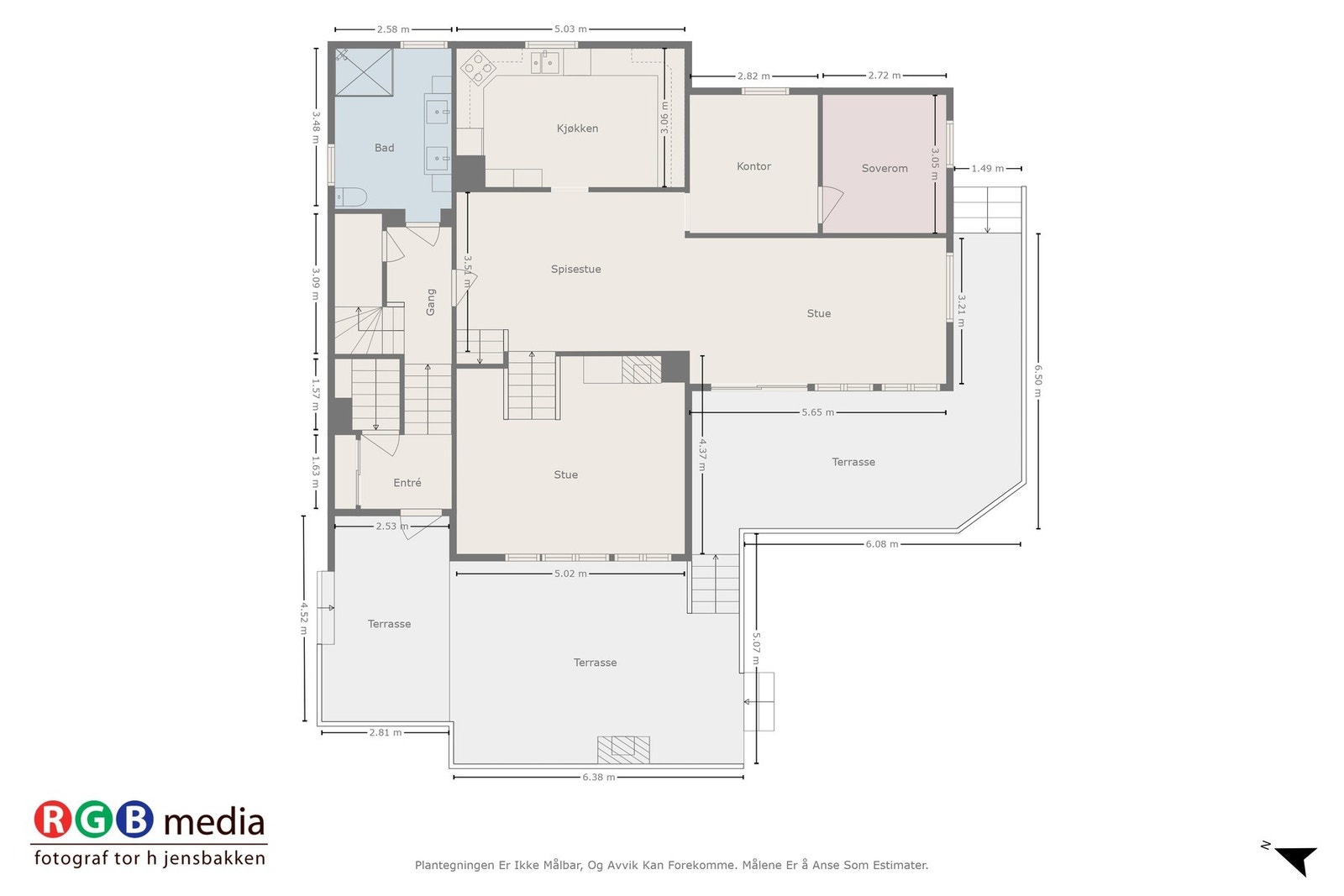 Plantegning 1. etasje og mellomplan Galleribilde