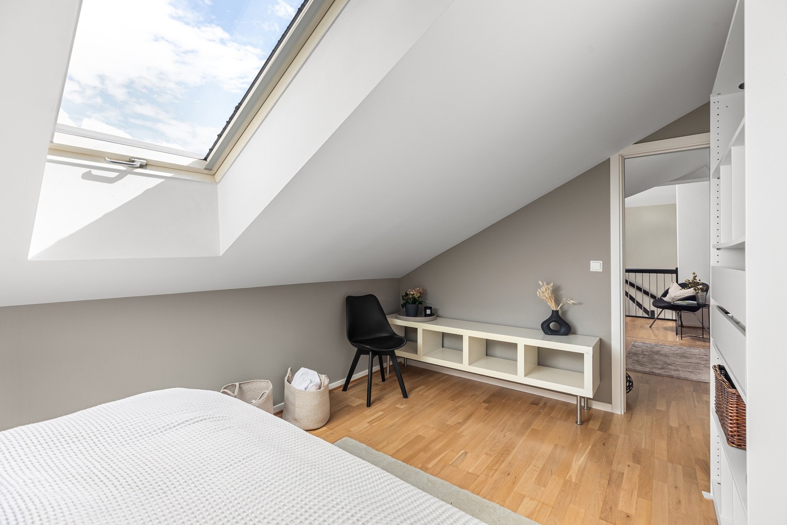 Samtlige befinner seg i overetasjen separert fra oppholdsrom Galleribilde