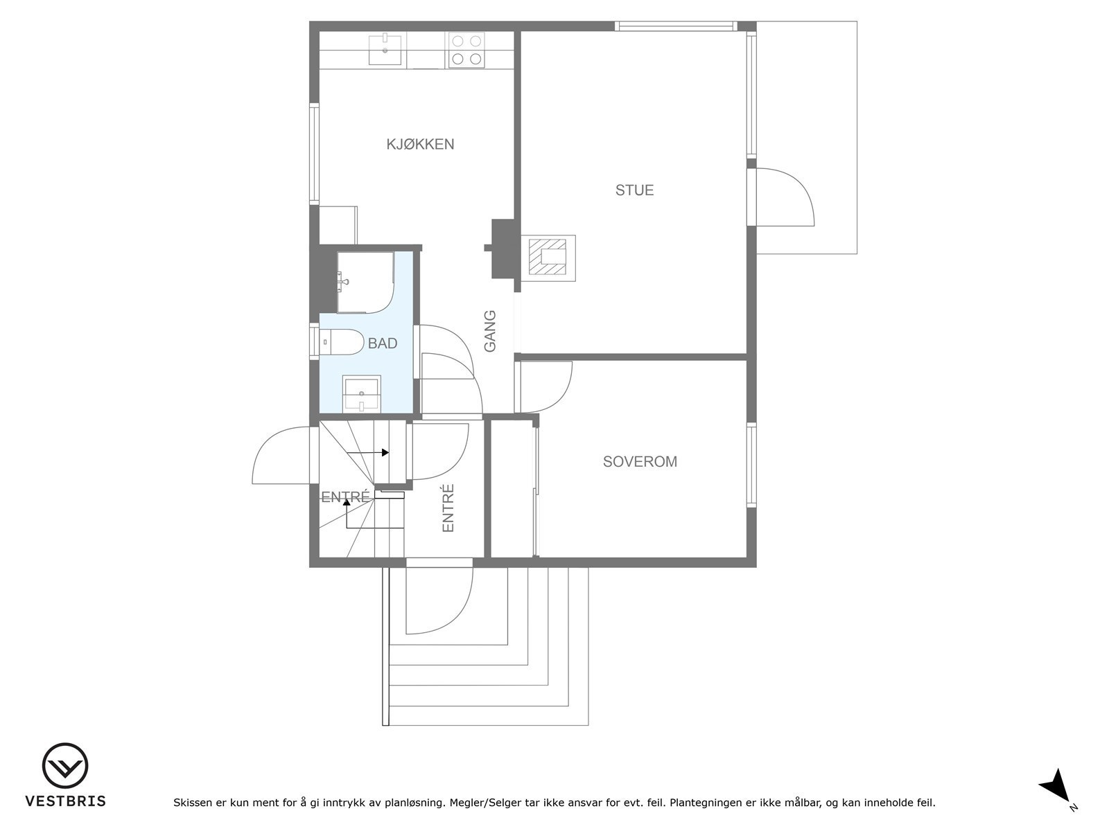 Plantegning første etasje. Galleribilde