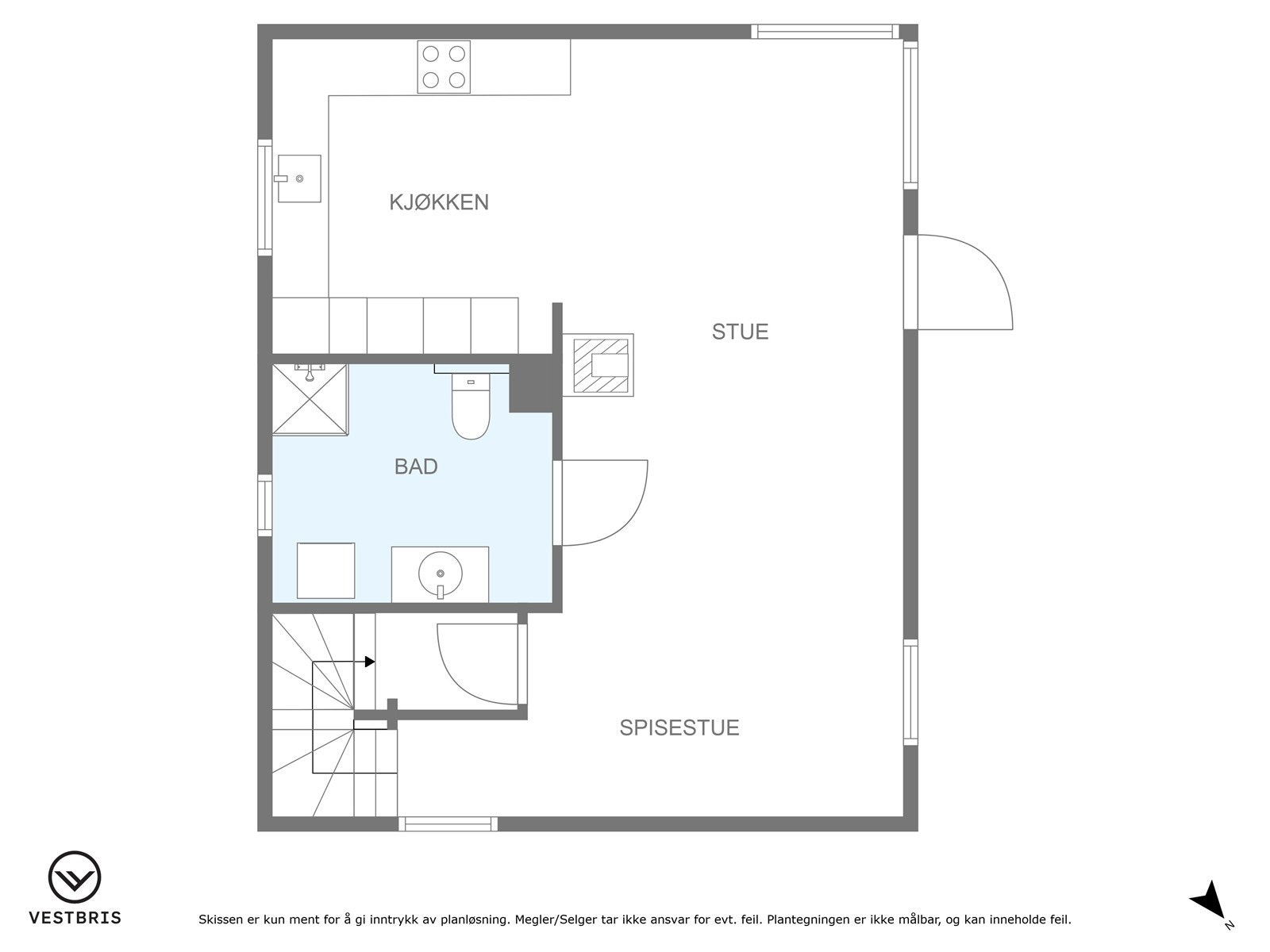 Plantegning andre etasje. Galleribilde