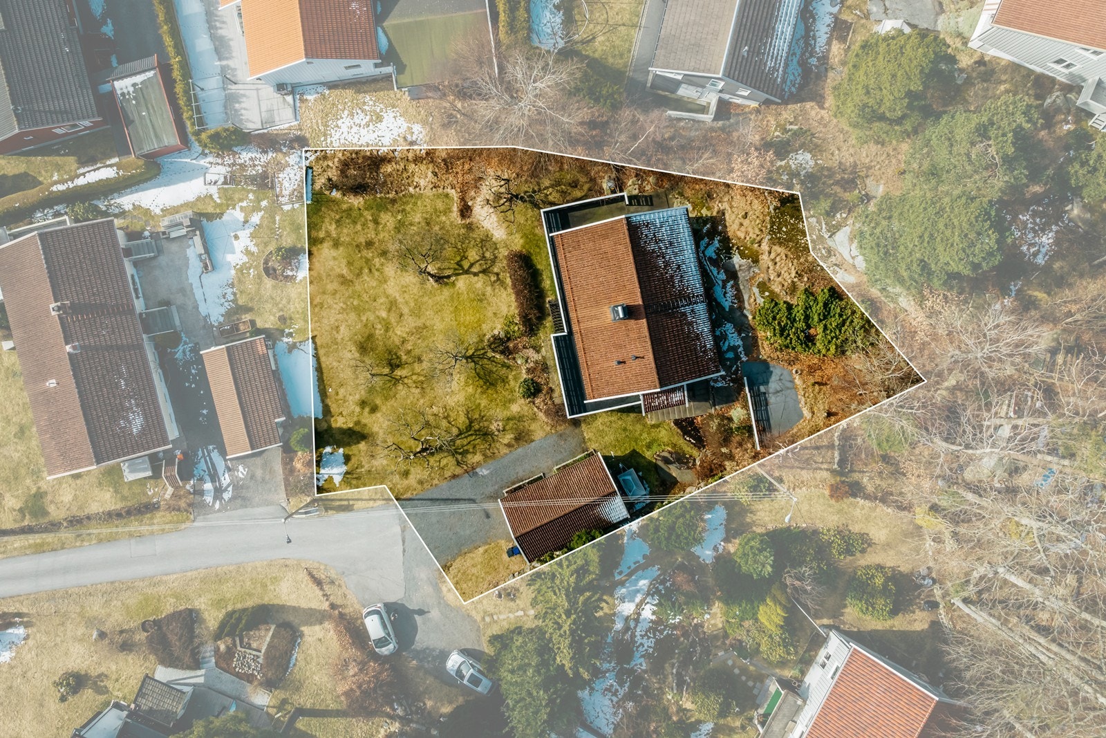 Oversiktsbilde, tomt Galleribilde