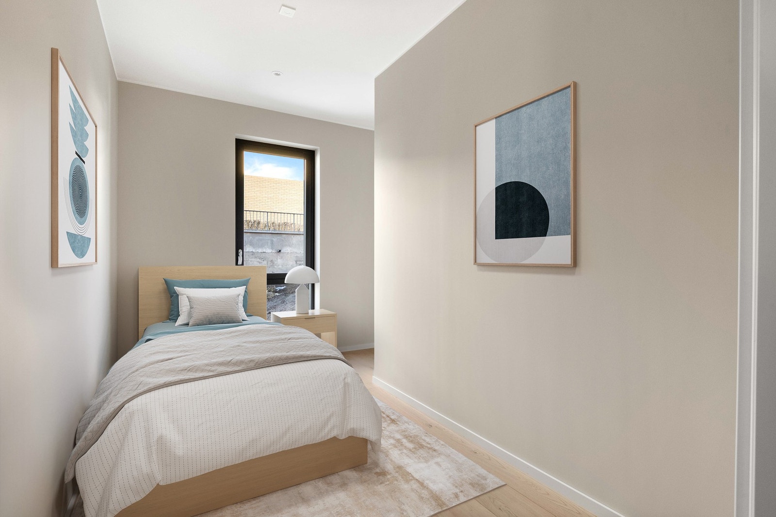 Leiligheten har totalt fire allsidige soverom i ulike størrelser og utforminger, som enkelt kan tilpasses etter behov. Galleribilde