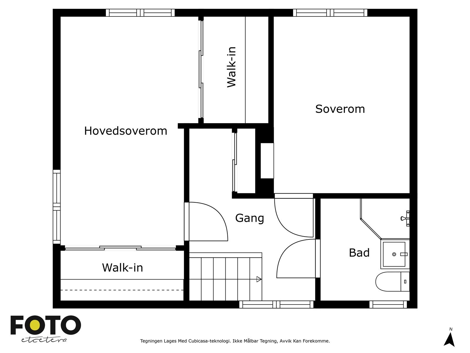 Veiledende plantegning 2. etasje - Ikke målbar Galleribilde