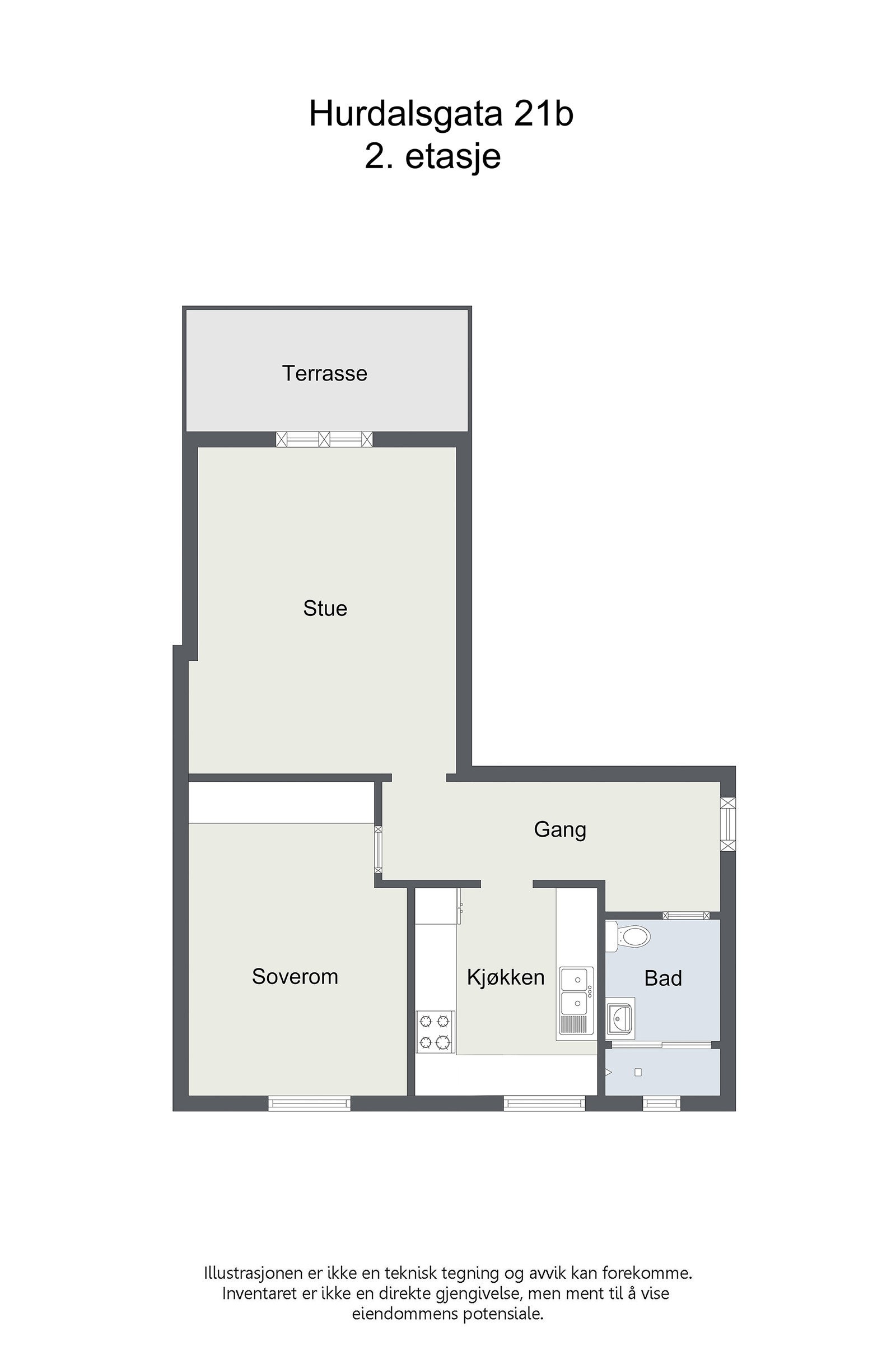 Plantegning 2.etasje. Galleribilde