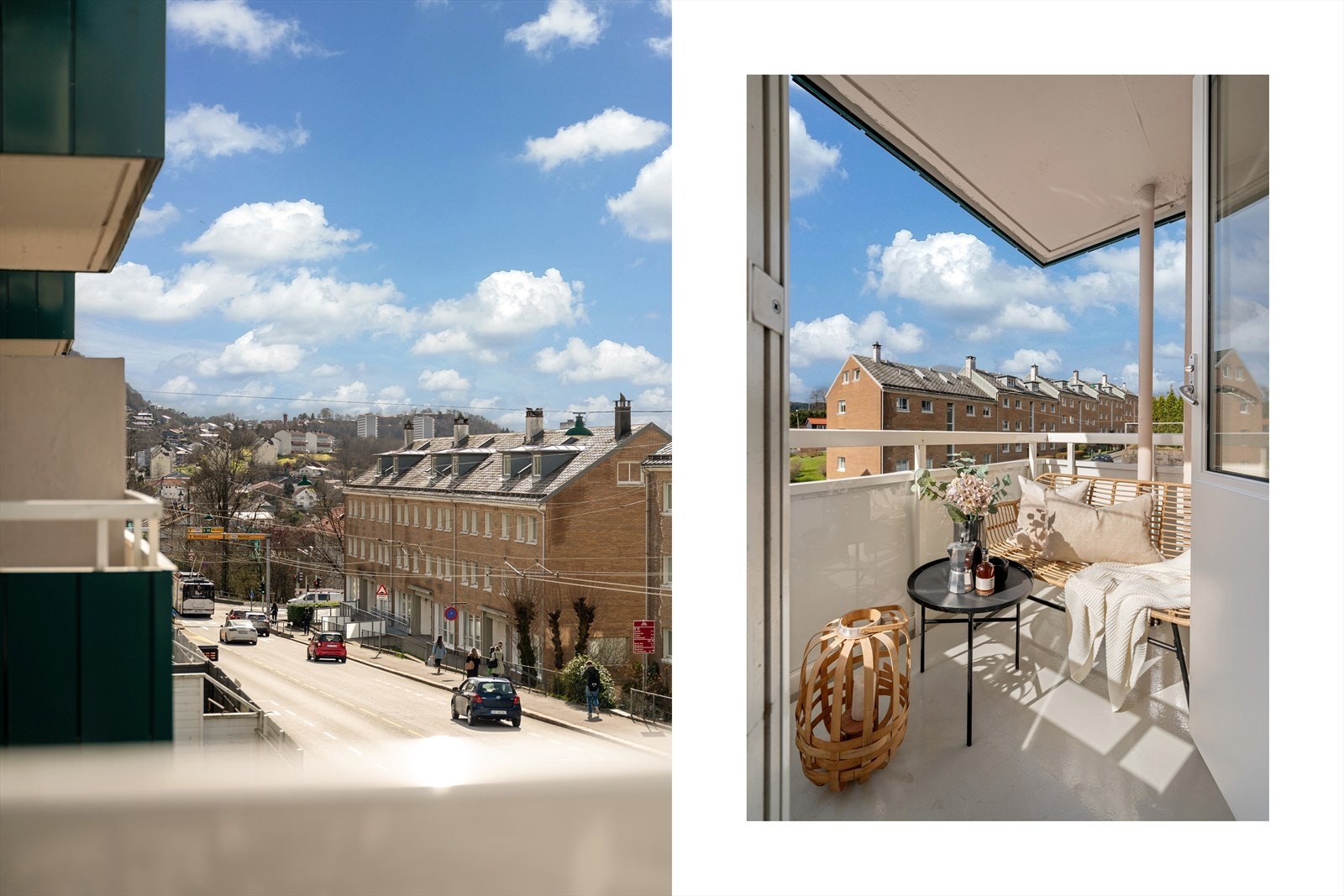 - Den herlige balkongen måler 4,1 m² - Galleribilde