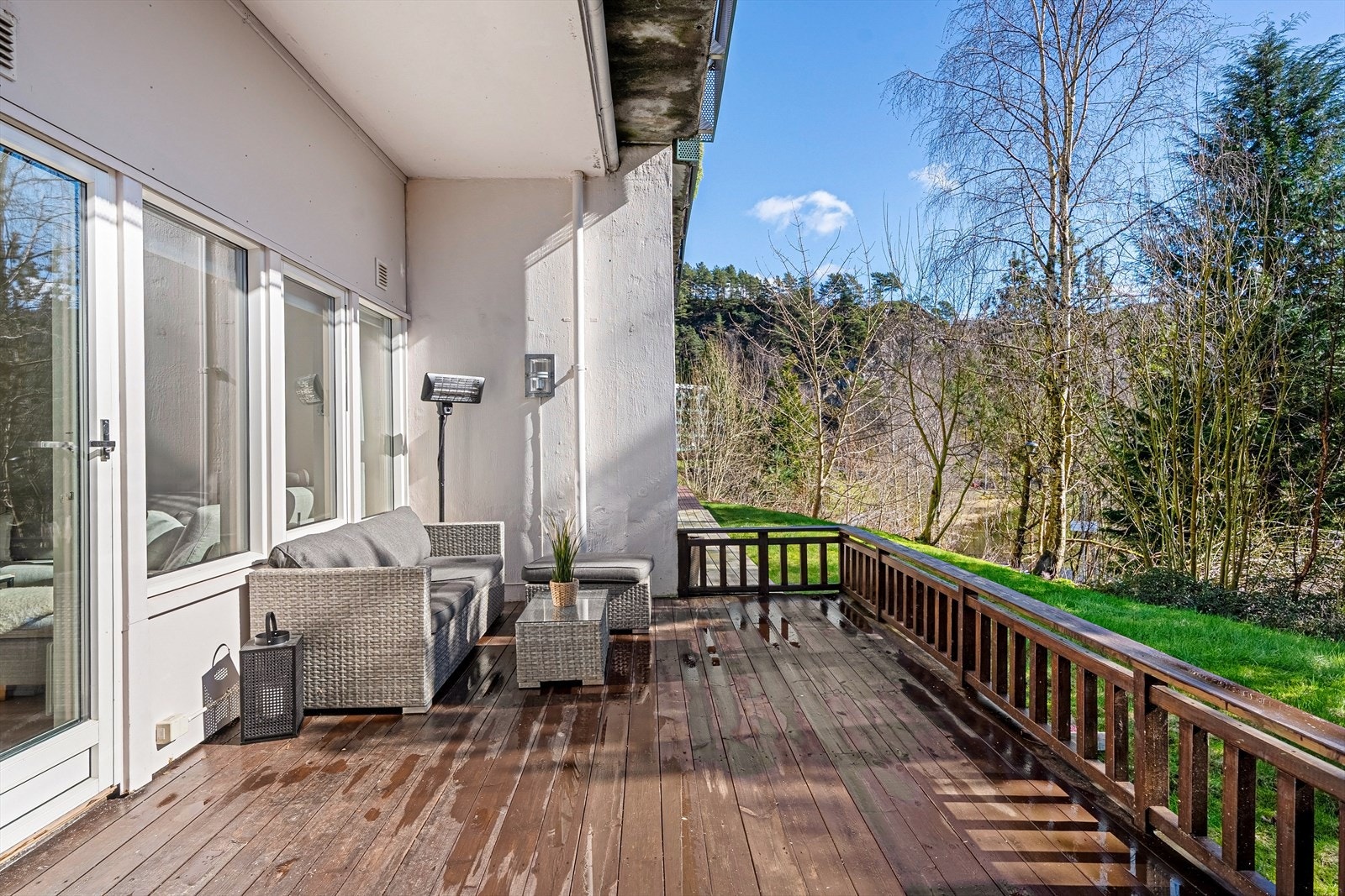 Her kan du bo sentralt, men samtidig i rolige og trygge omgivelser godt skjermet for støy og biltrafikk. Galleribilde