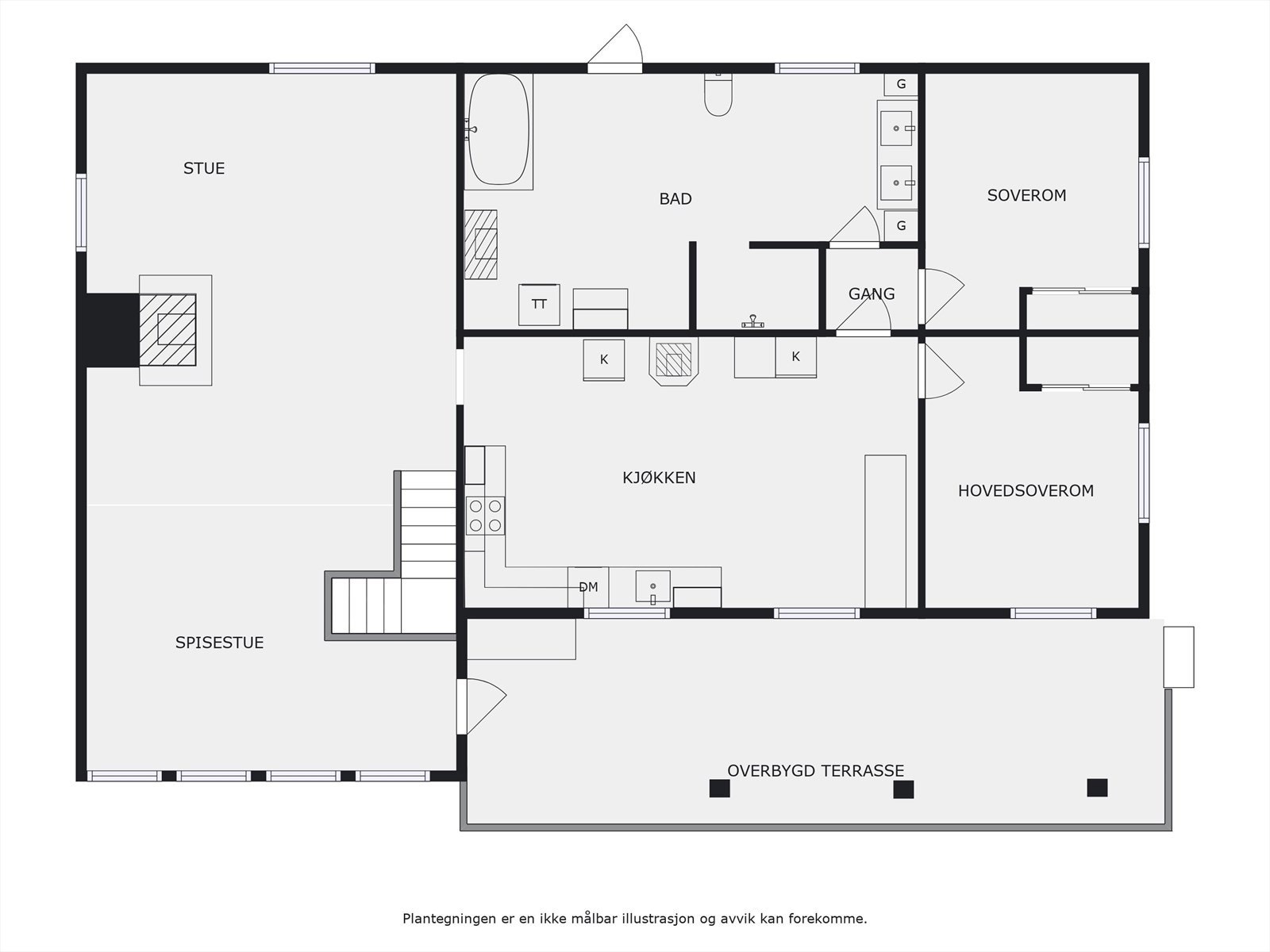 Planskisse 1. etasje. Galleribilde