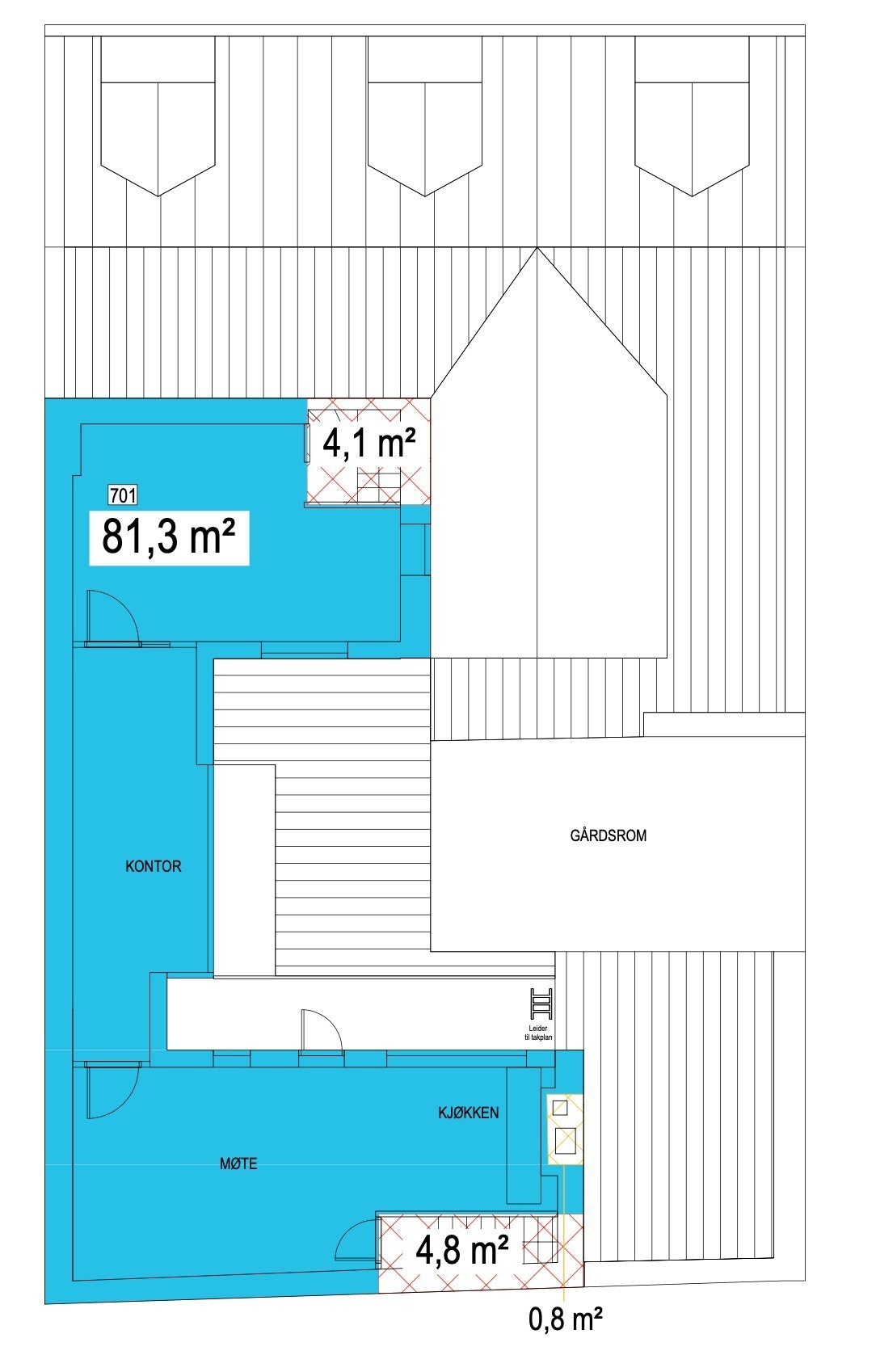 7. etg. plantegning Galleribilde