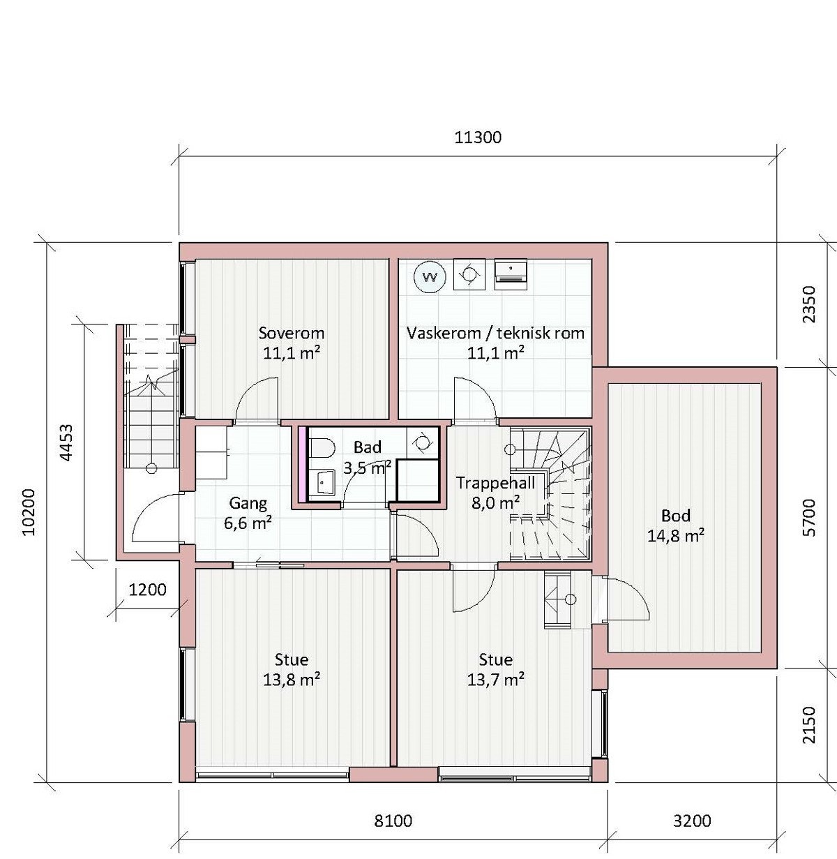 Plantegning underetasje Galleribilde