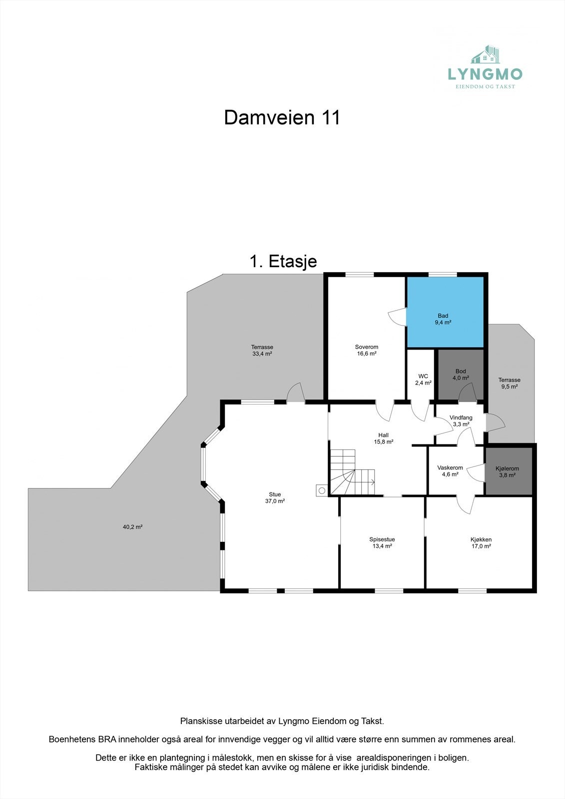 Planskisse hovedetasjen Galleribilde