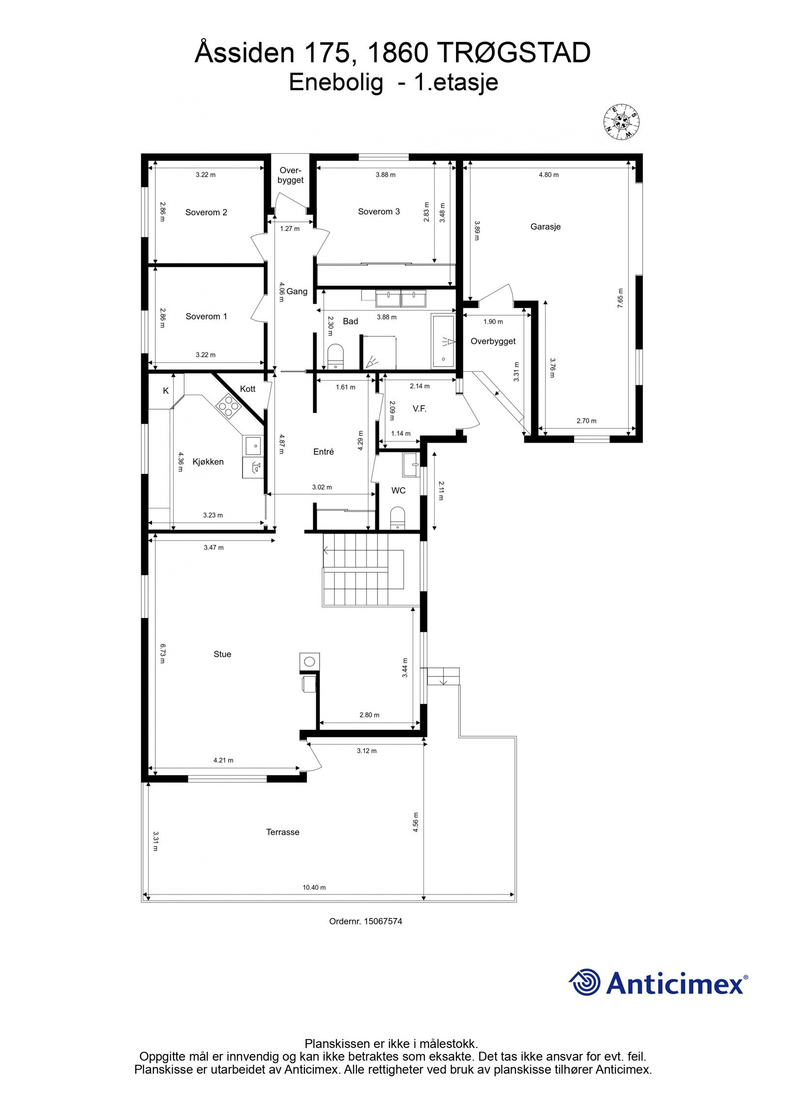 Plantegning - 1.etasje (målsatt) Galleribilde