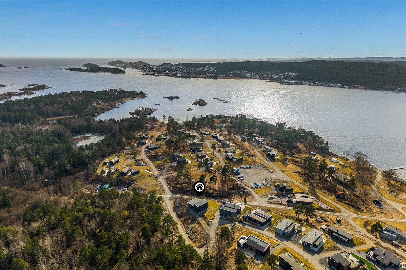 Det er kun en kort båttur til Langesund med båt. Galleribilde
