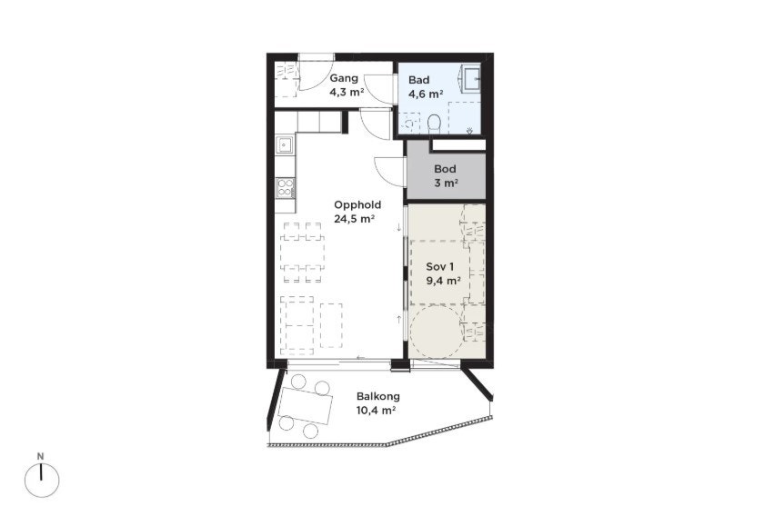 Illustrasjon plantegning Galleribilde