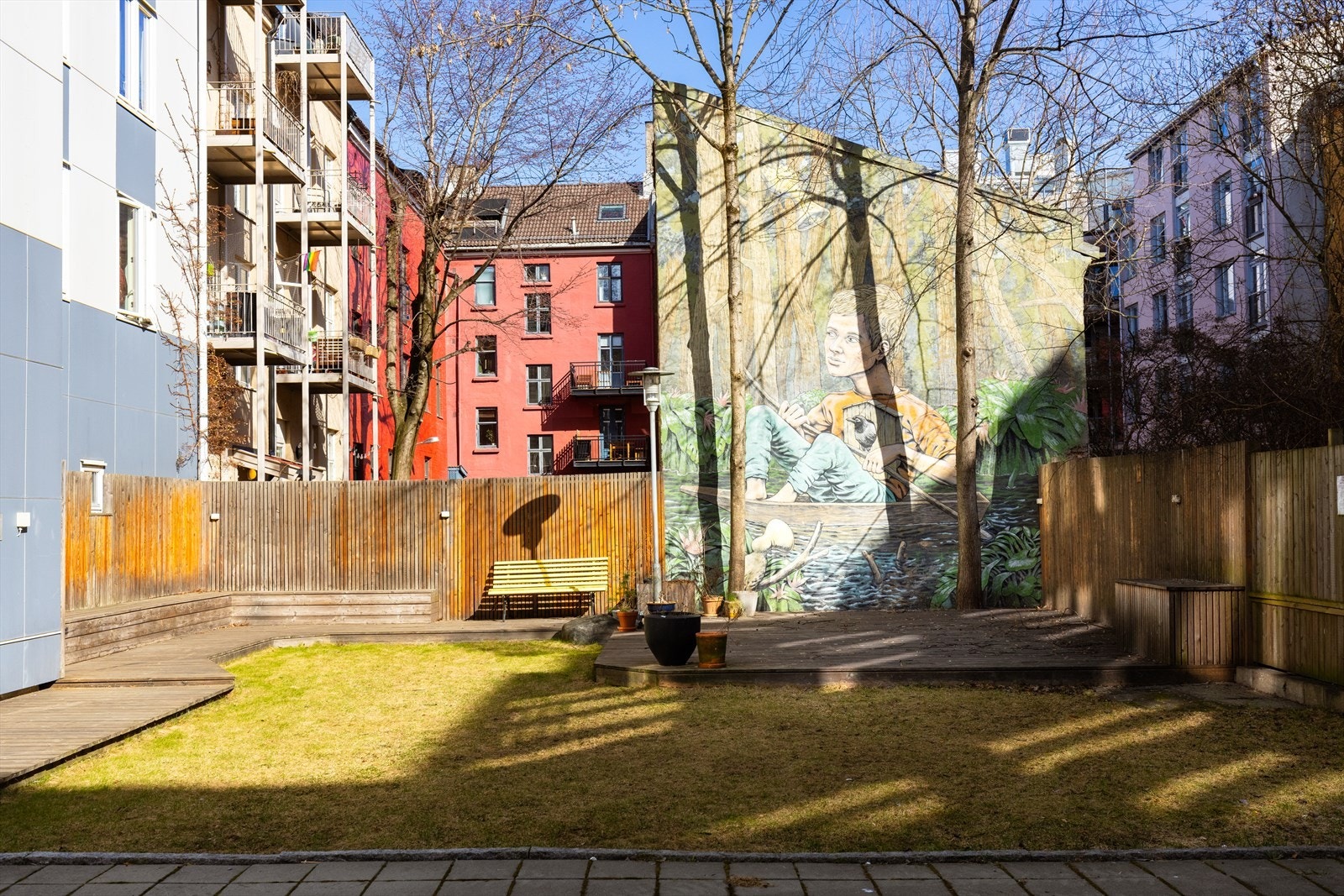 Sameiets felles bakgård. Galleribilde