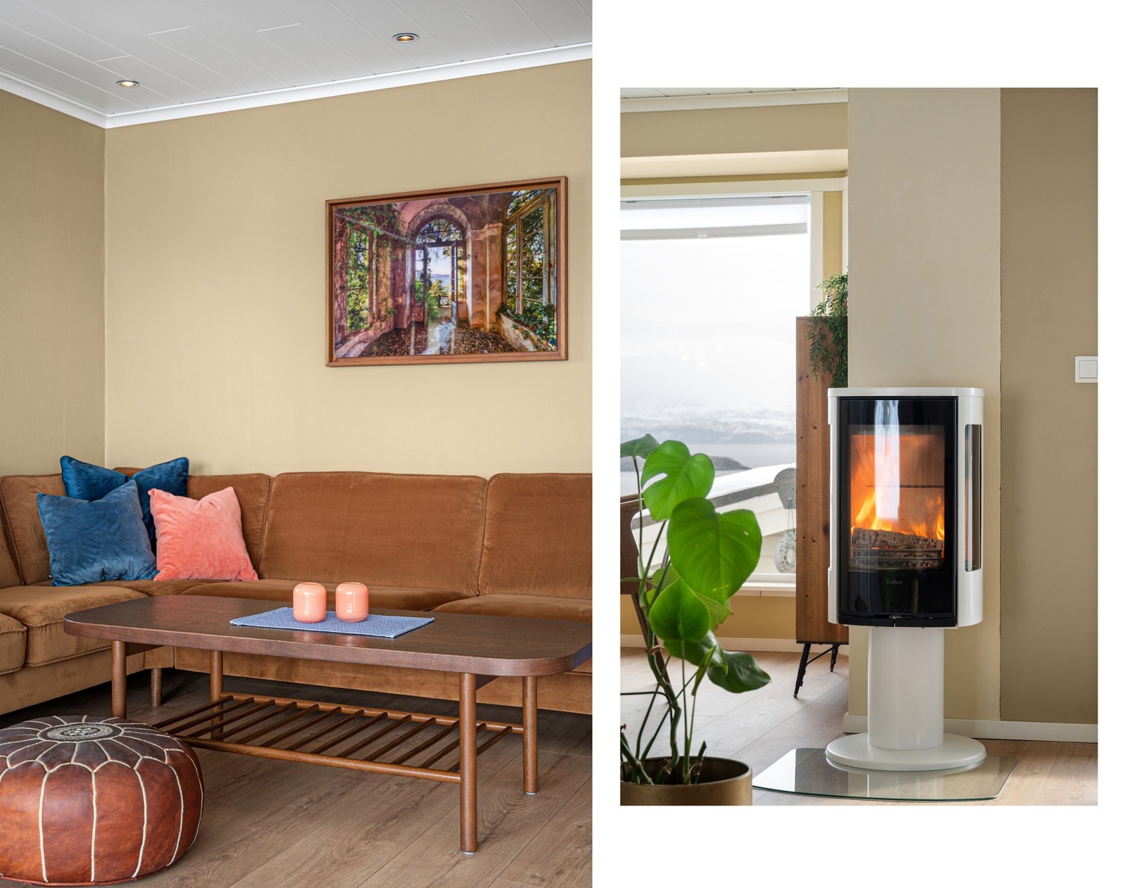 Stuen er romslig med god plass til ønsket møblering og flere sittegrupper Galleribilde