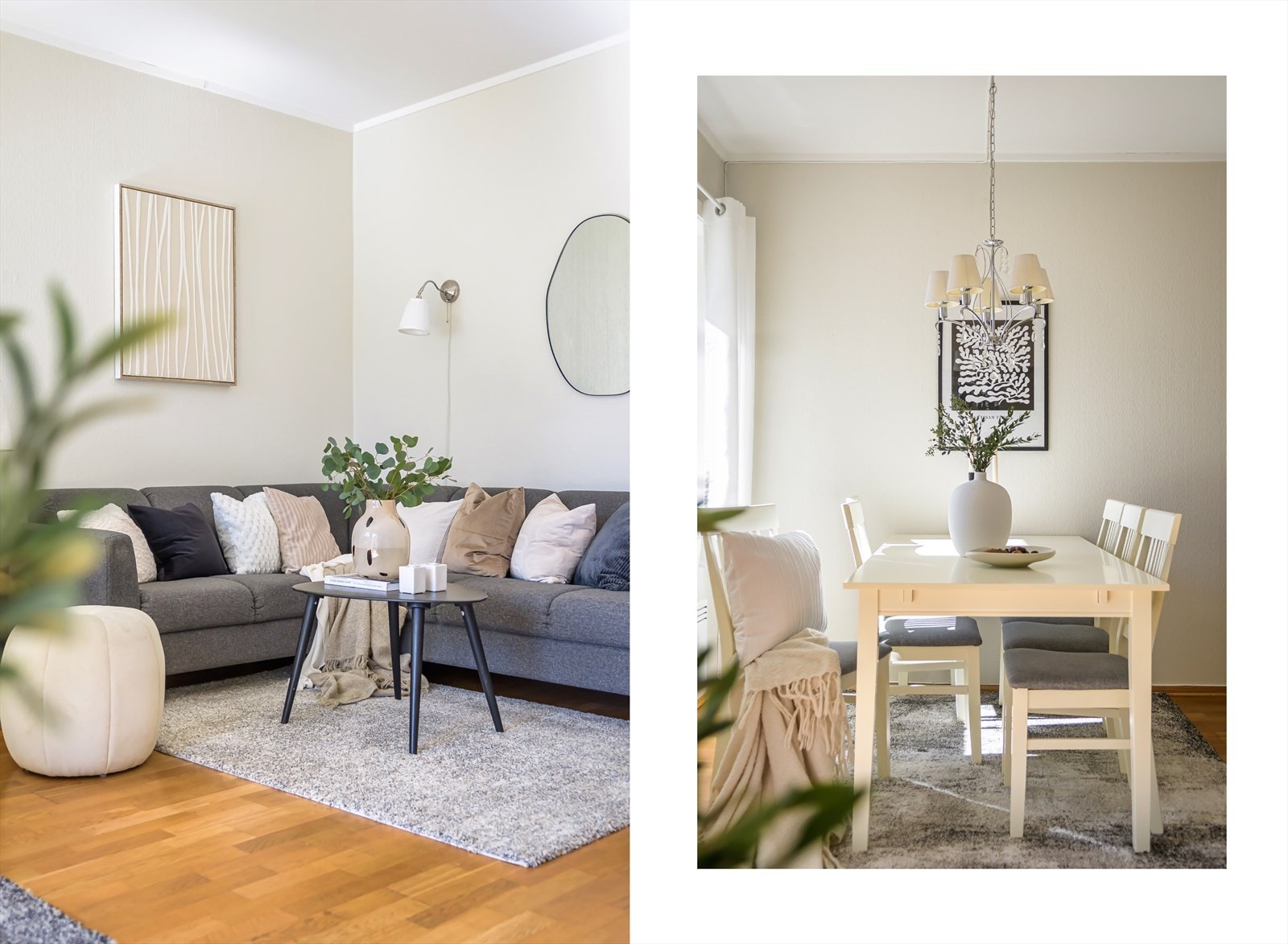 Rommet er av god størrelse som gjør det enkelt å møblere med flere soner. Stuen rommer fint en stor sofagruppe med bord og mediebenk Galleribilde