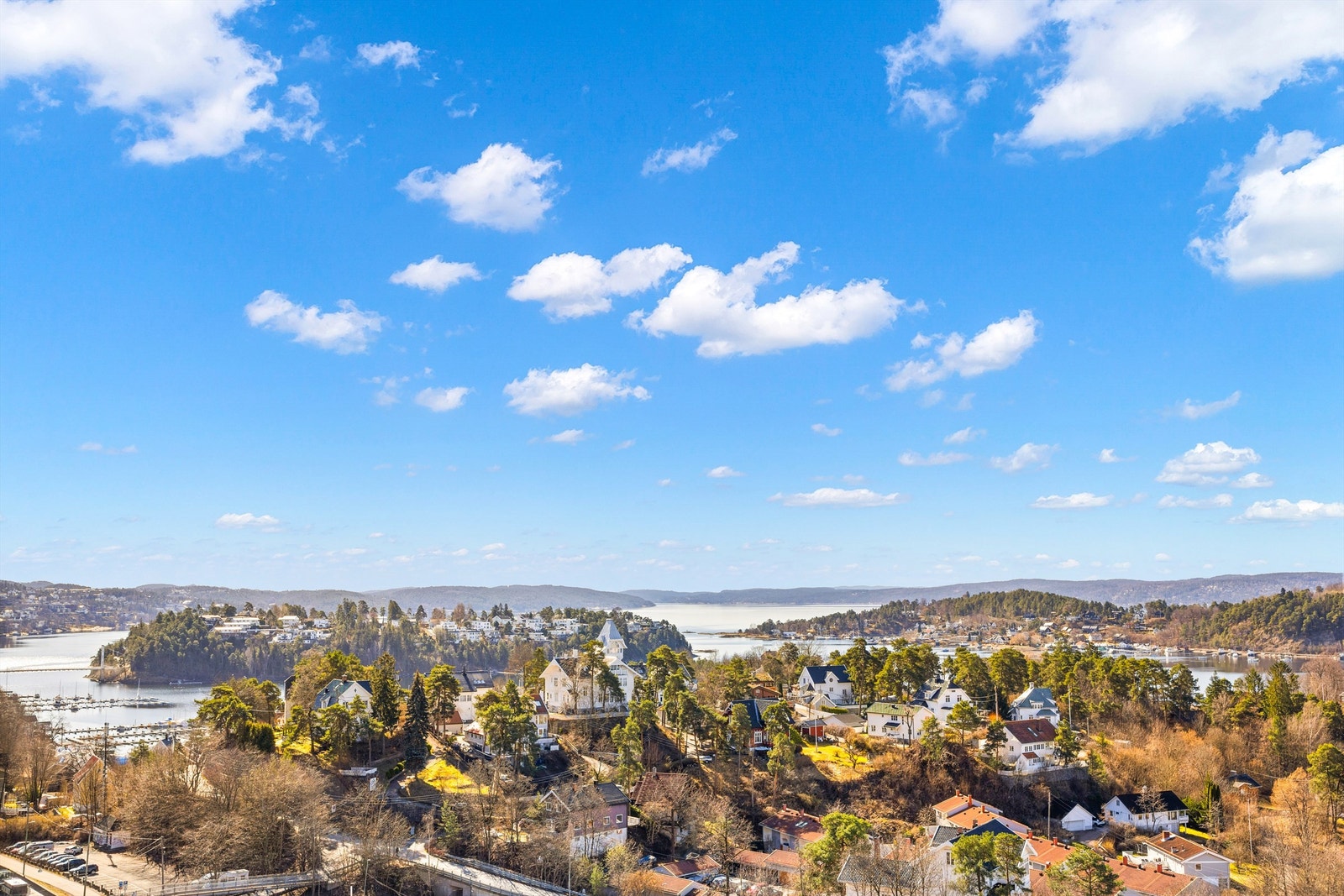Utsikt som strekker seg fra Ulvøya i syd til Sentrum i nord. Galleribilde