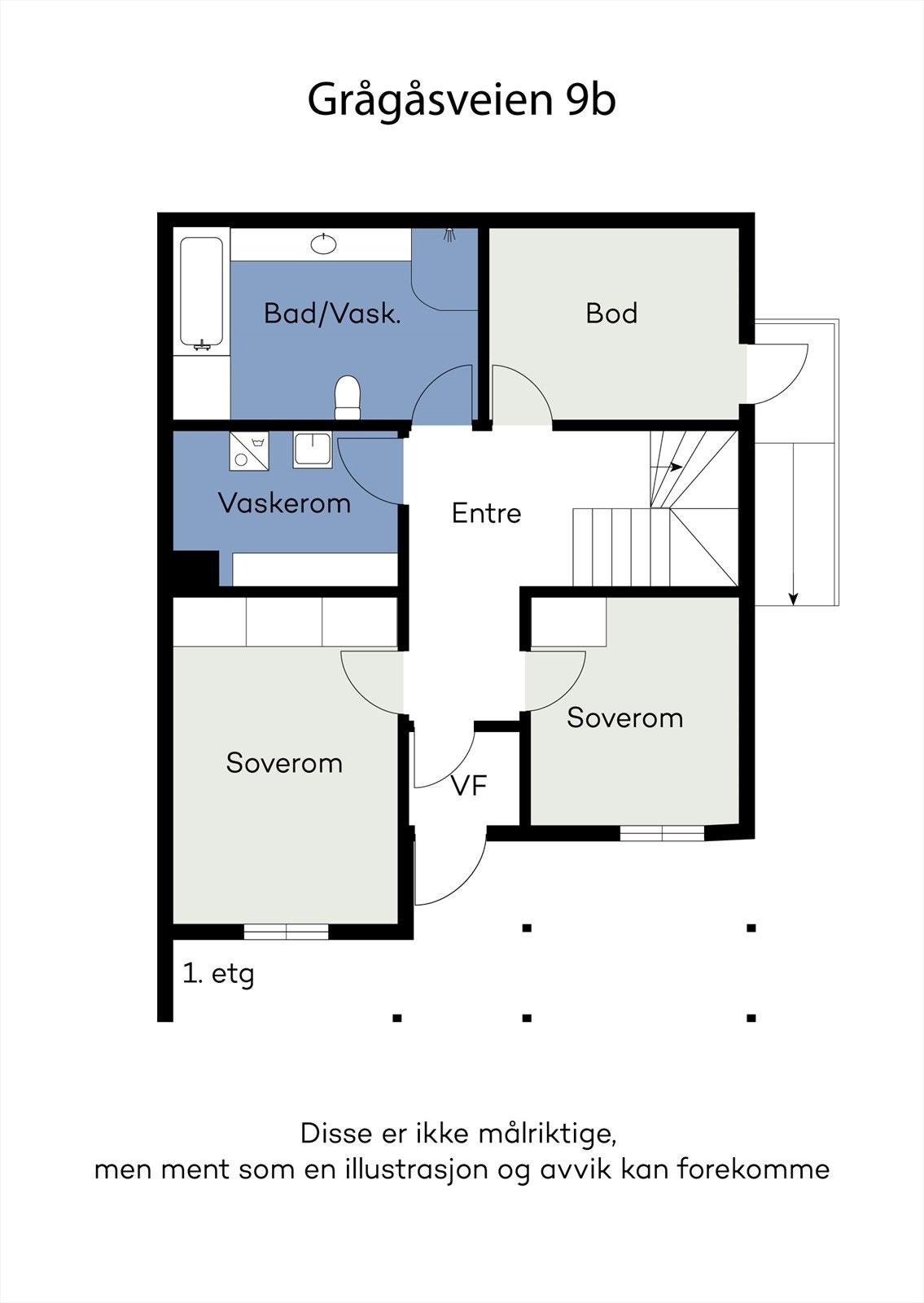 Plantegning 1. etasje Galleribilde