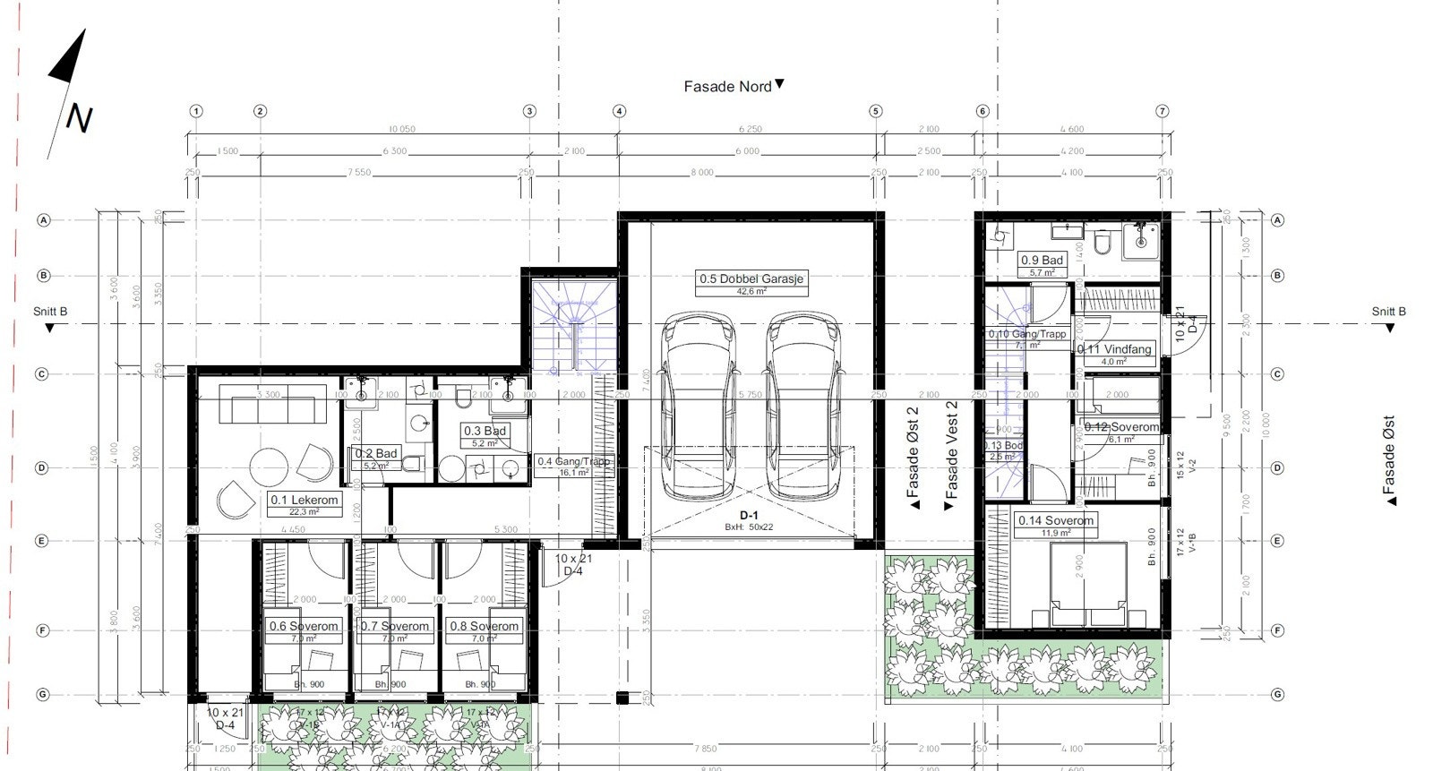 Plantegning underetasje Galleribilde