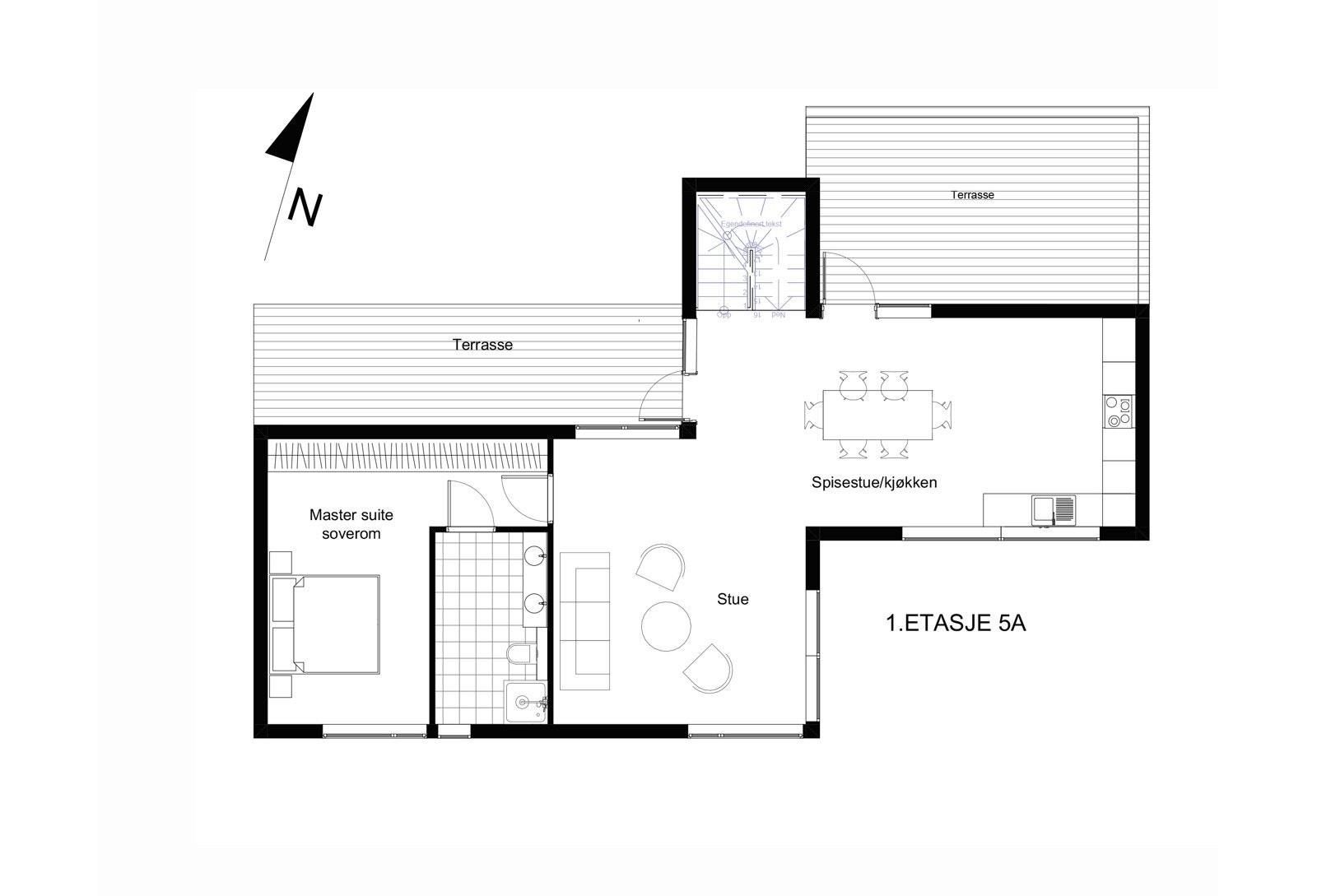 Plantegning 1. etasje Galleribilde