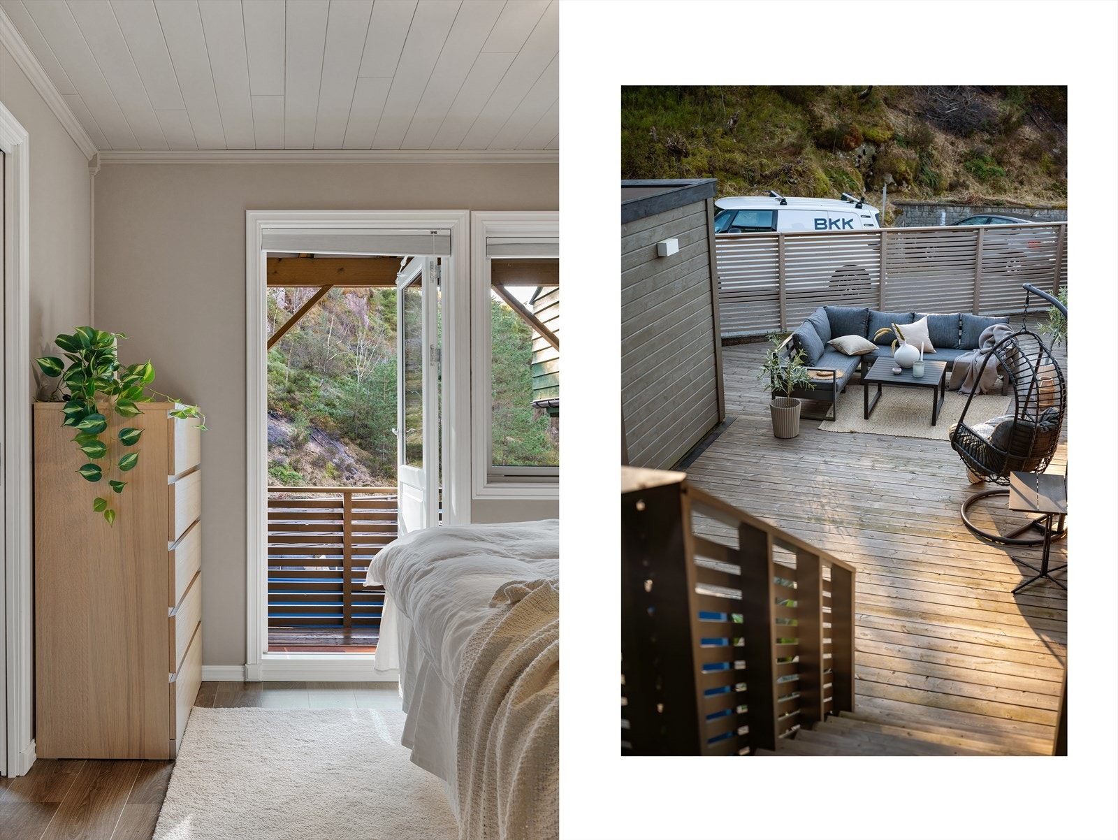 Fra hovedsoverommet har man adkomst til en stor og flott terrasse. Galleribilde