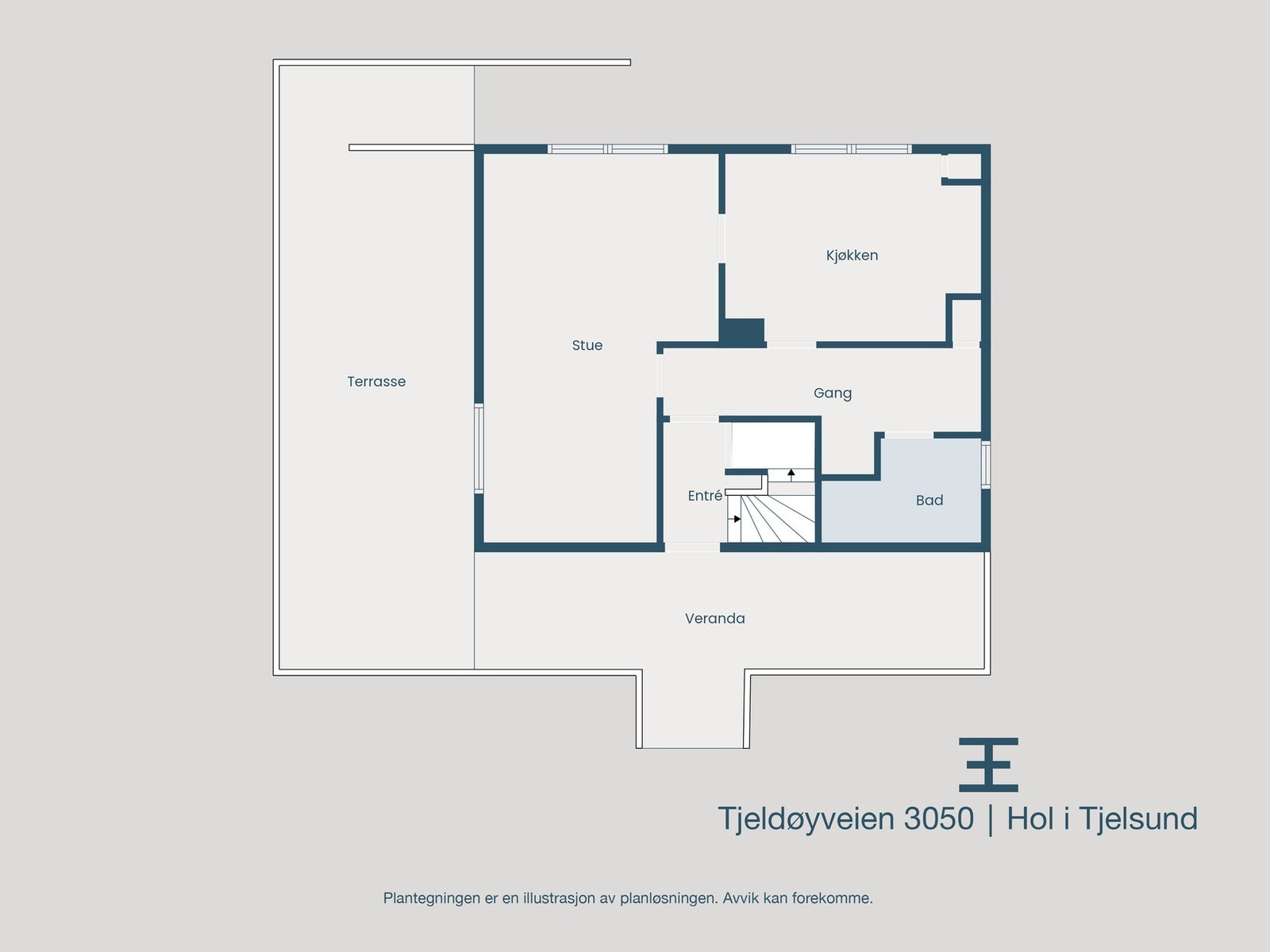 Plantegning 1. etasje Galleribilde