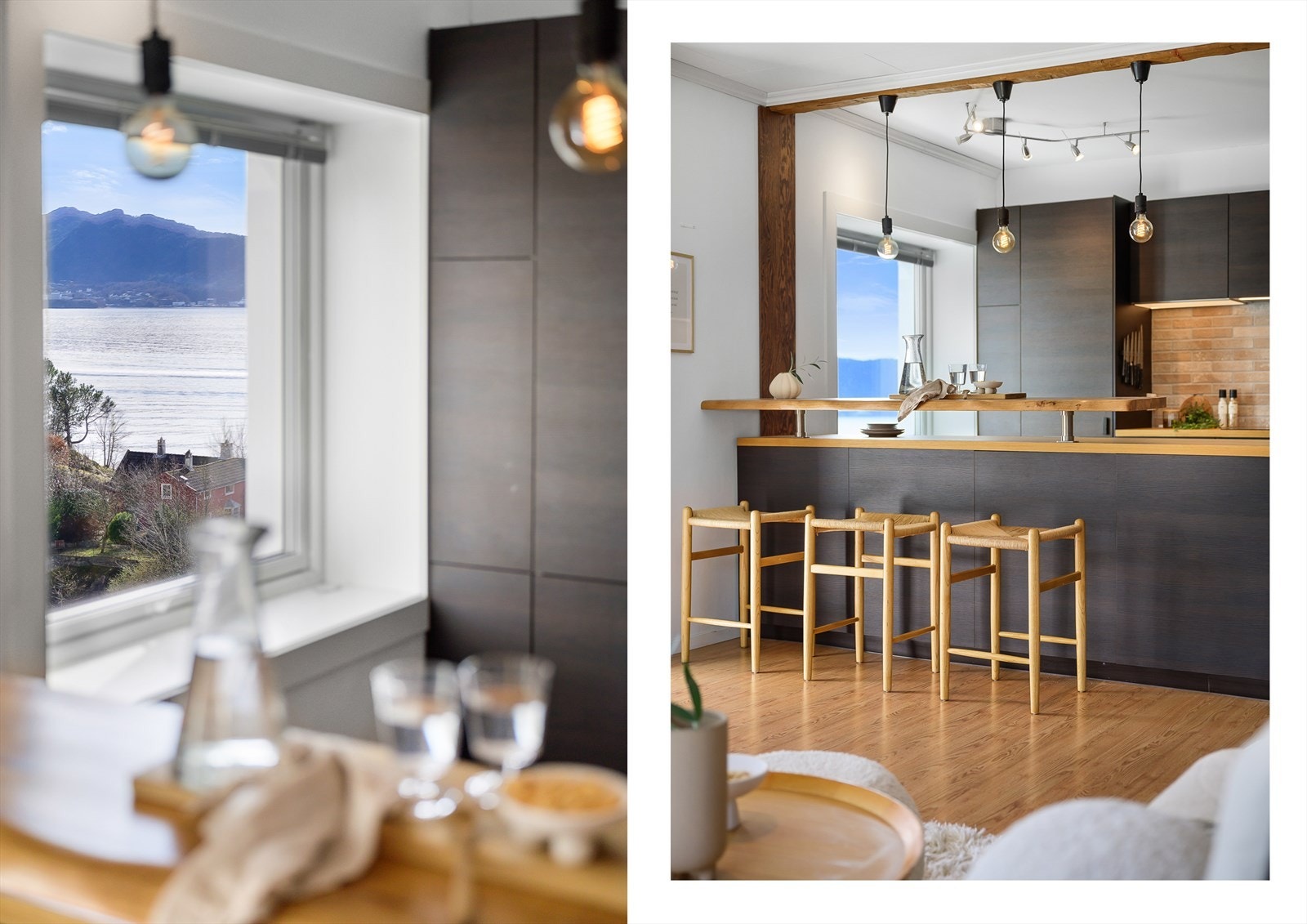 Også fra kjøkkenet kan man nyte den fine utsikten. Galleribilde