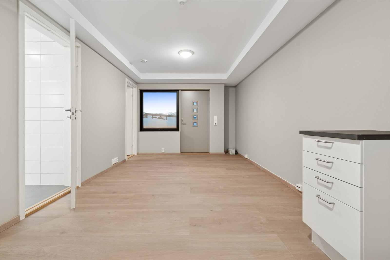 Lys og lekker utleiedel med stue/kjøkken, soverom og bad. Galleribilde