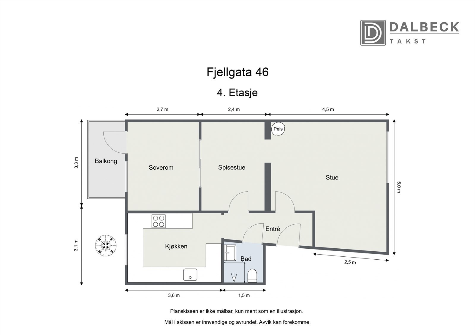 Plantegning. Boligen disponerer i tillegg en lofts- og en kjellerbod. Galleribilde