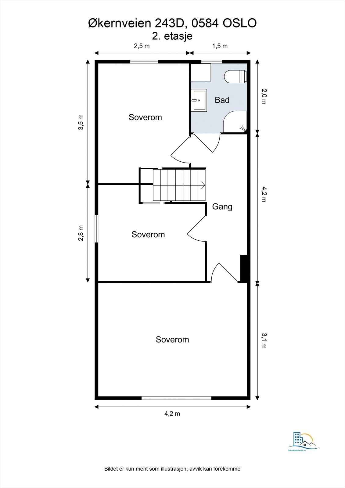 Plantegning 2. etasje Galleribilde