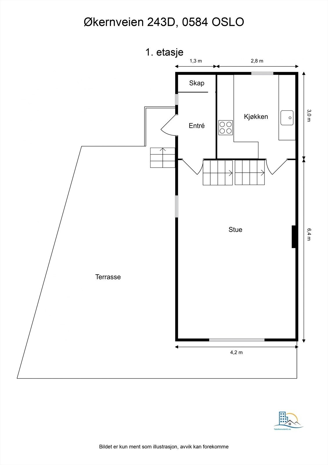 Plantegning 1. etasje Galleribilde
