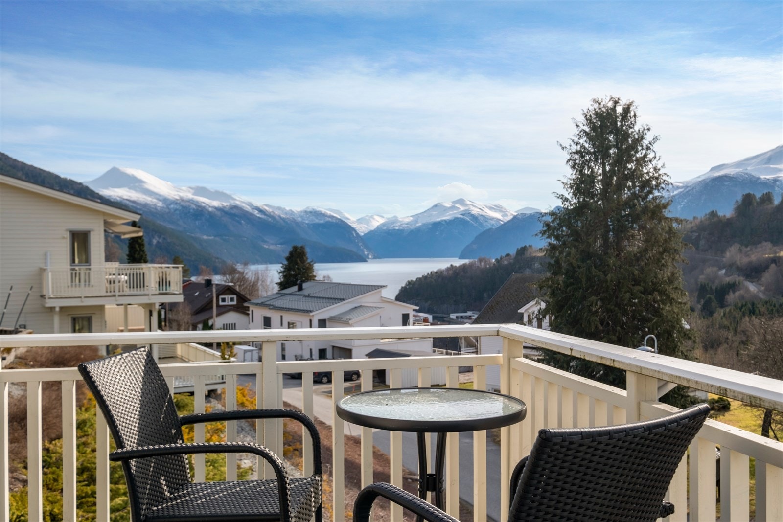 Veranda med panoramautsikt Galleribilde