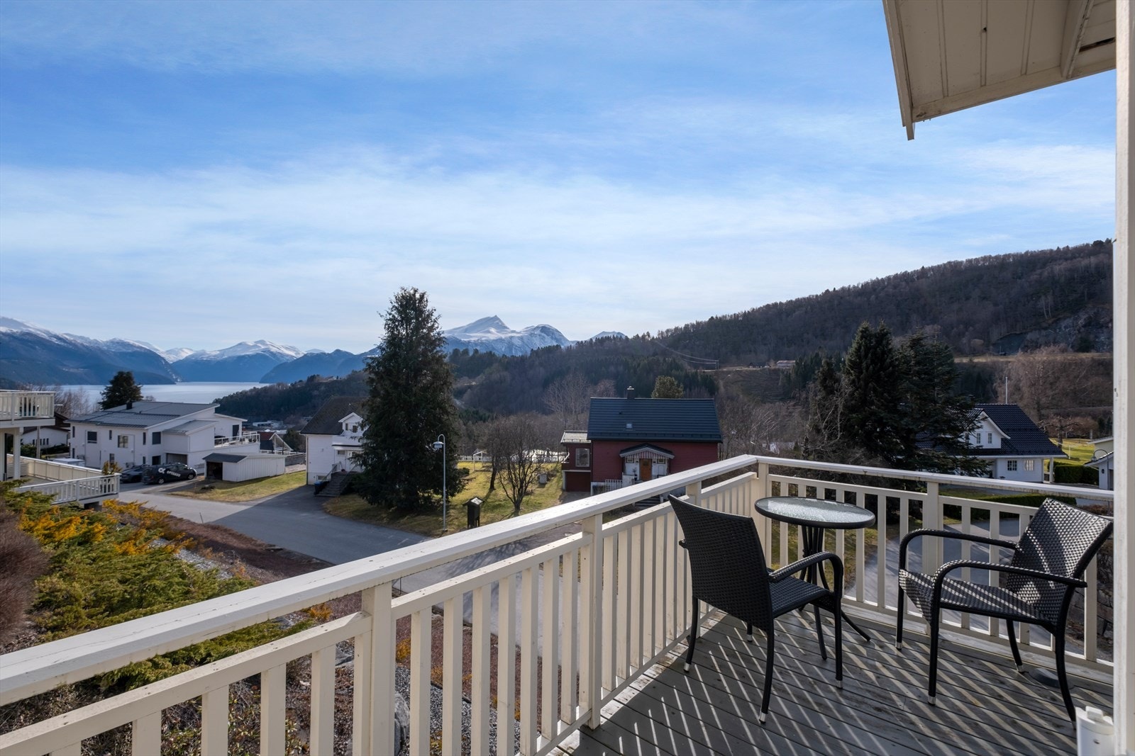 Veranda med panoramautsikt Galleribilde