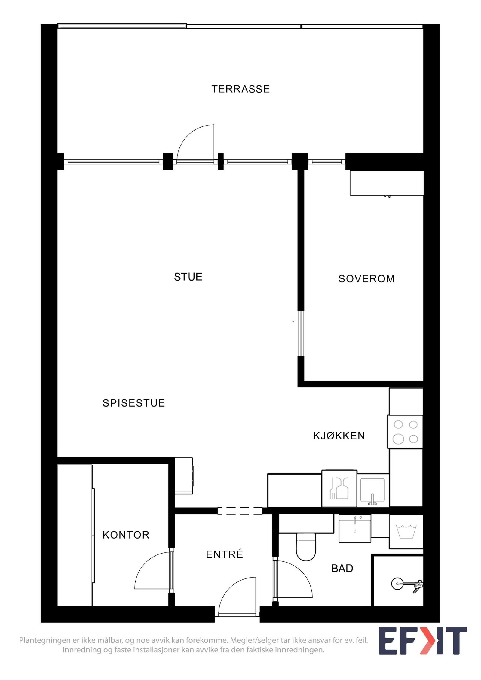 2d visning av leiligheten. Galleribilde