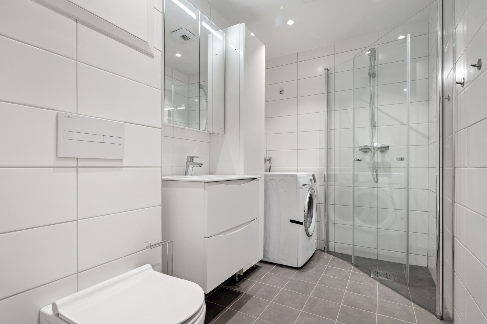 Oppgradert bad i regi av borettslaget i 2022. Galleribilde