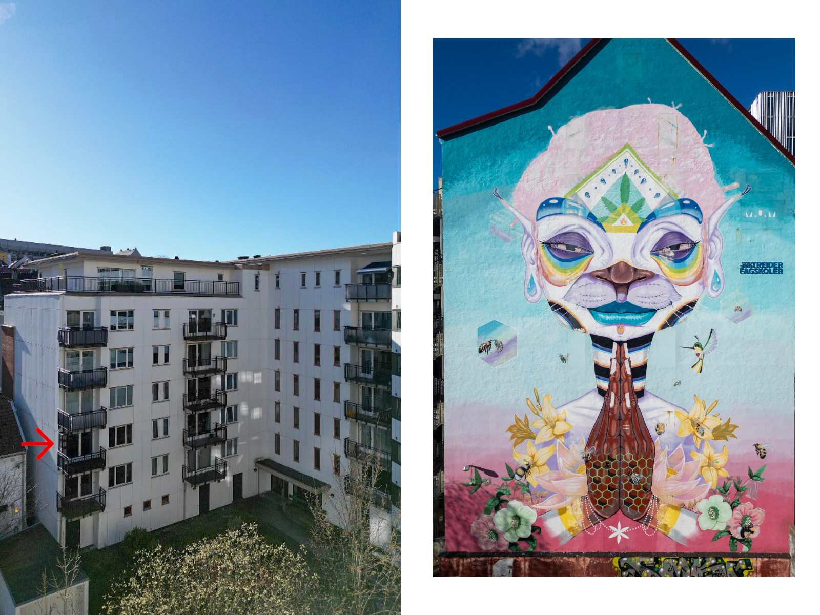 Gatekunst fra området. Galleribilde