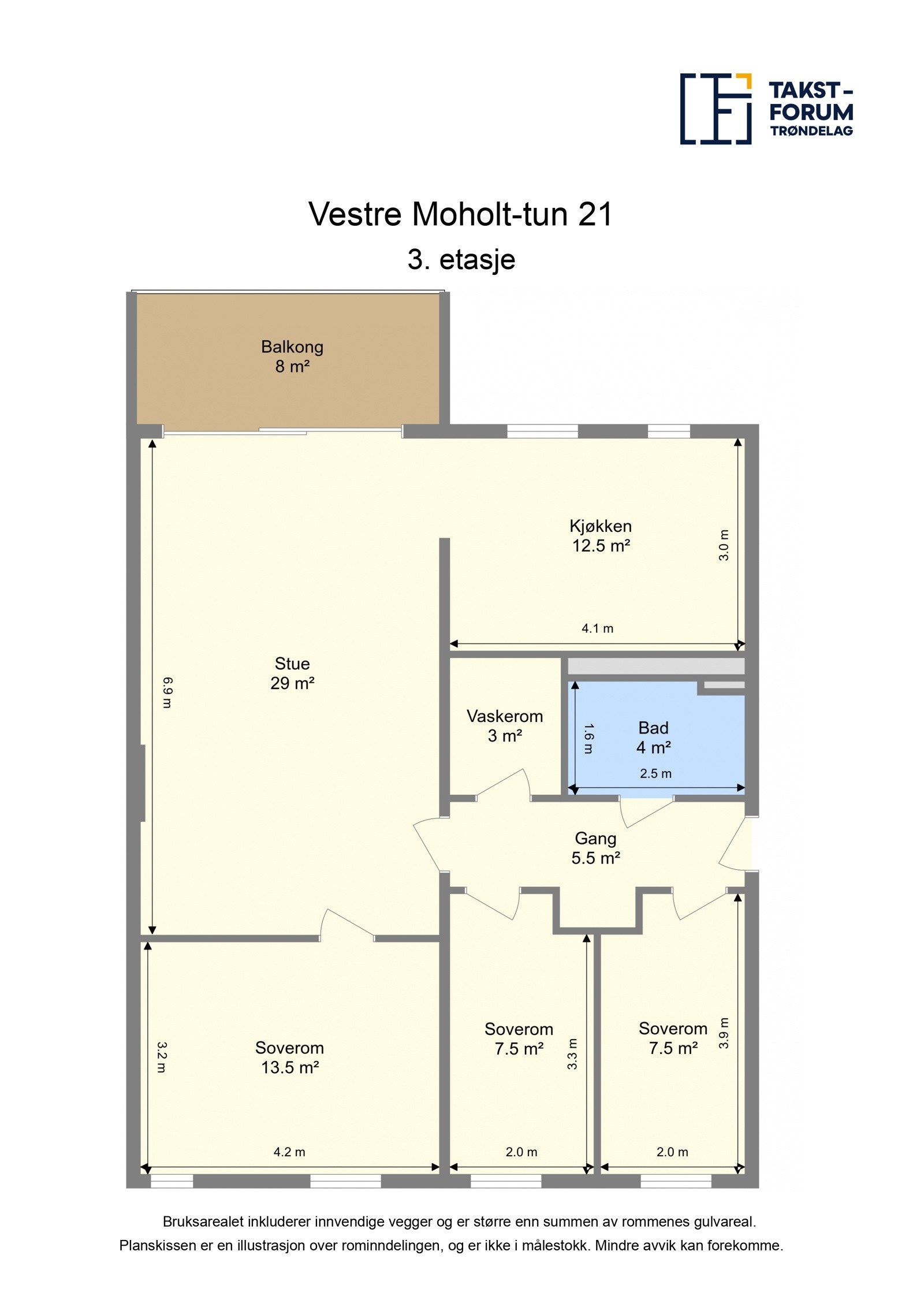 Planskisse 3. etasje. Galleribilde