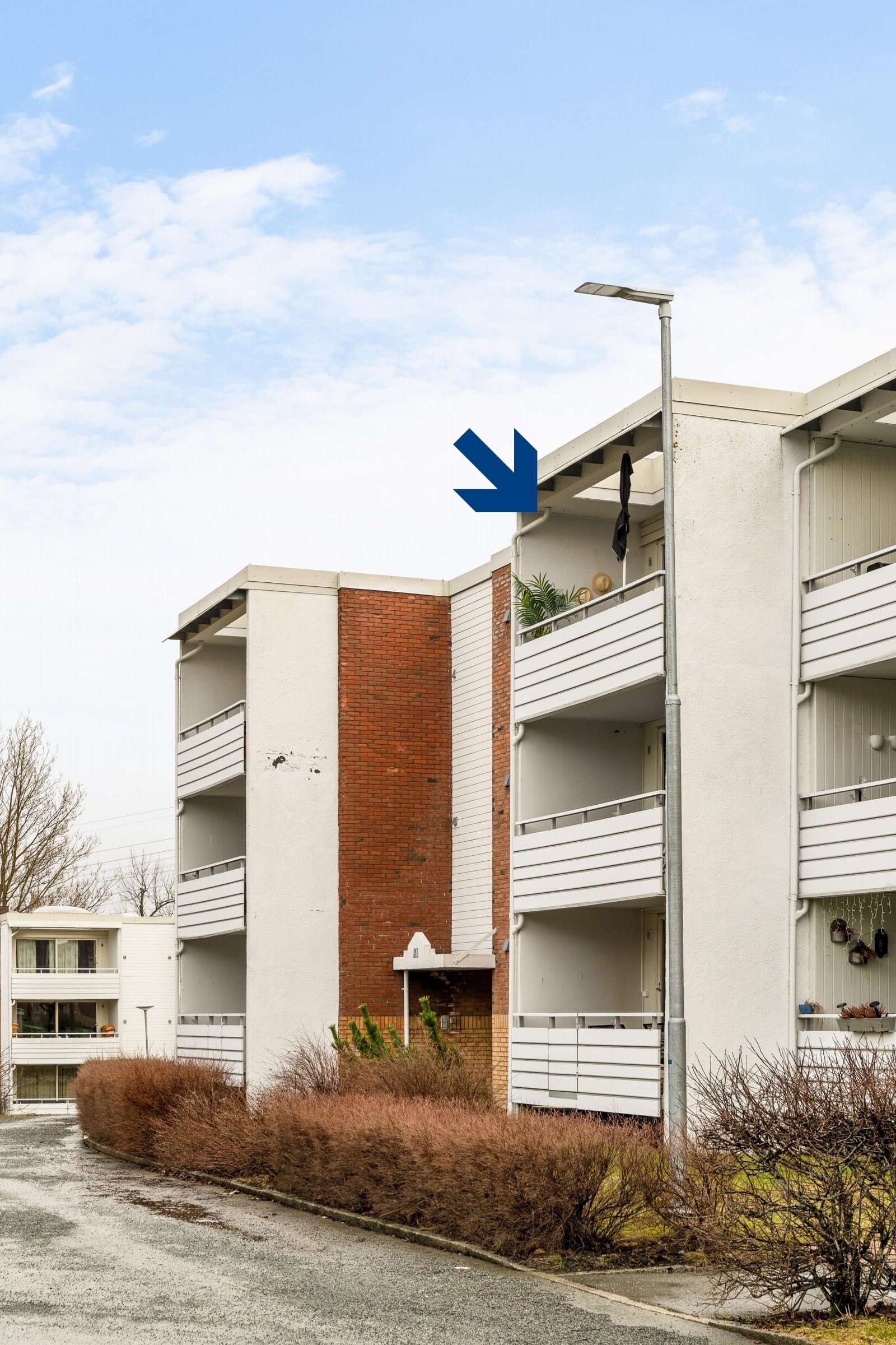 Leiligheten har en god beliggenhet i blokkens toppetasje. Galleribilde