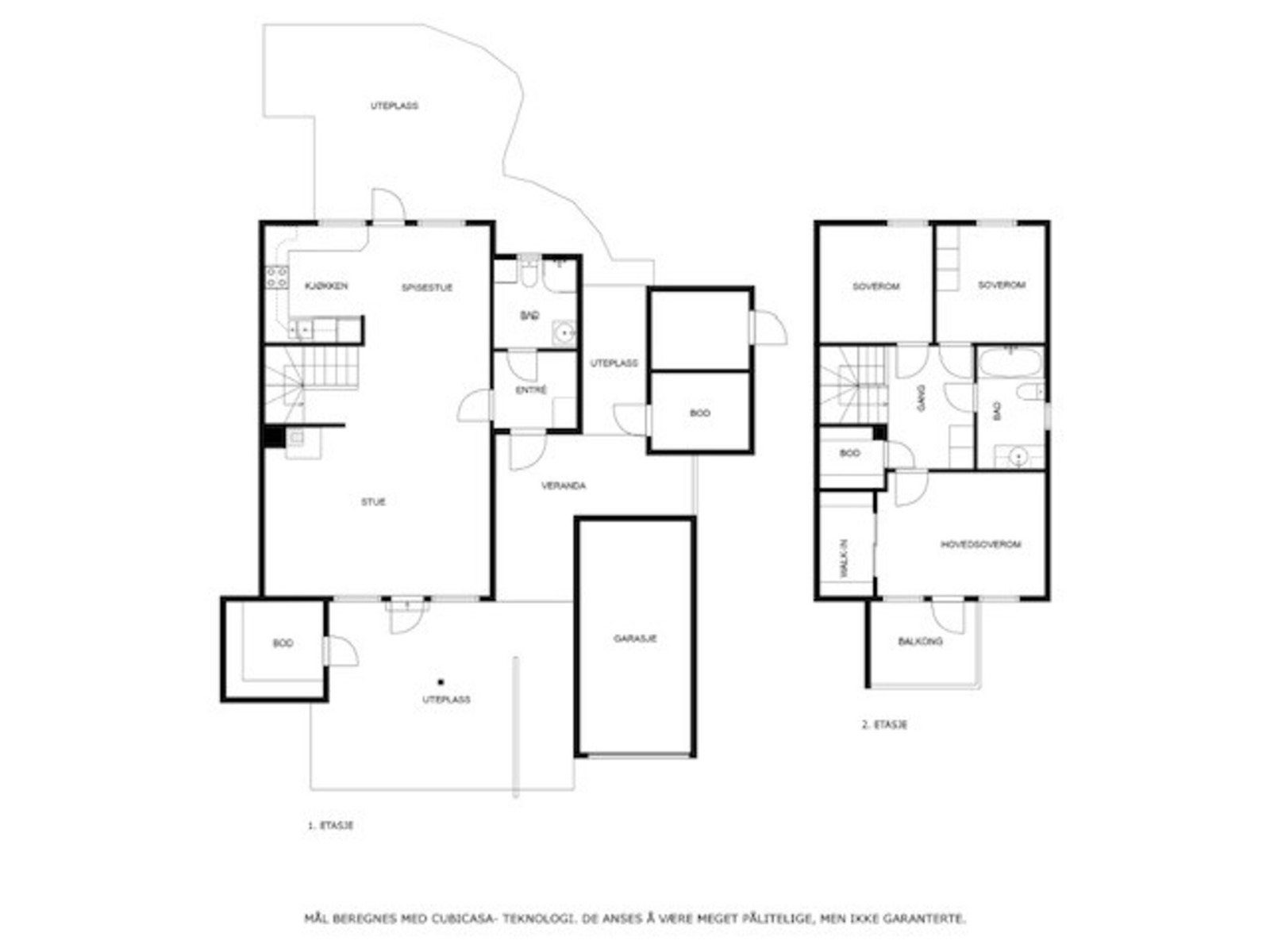 Plantegning begge plan Galleribilde