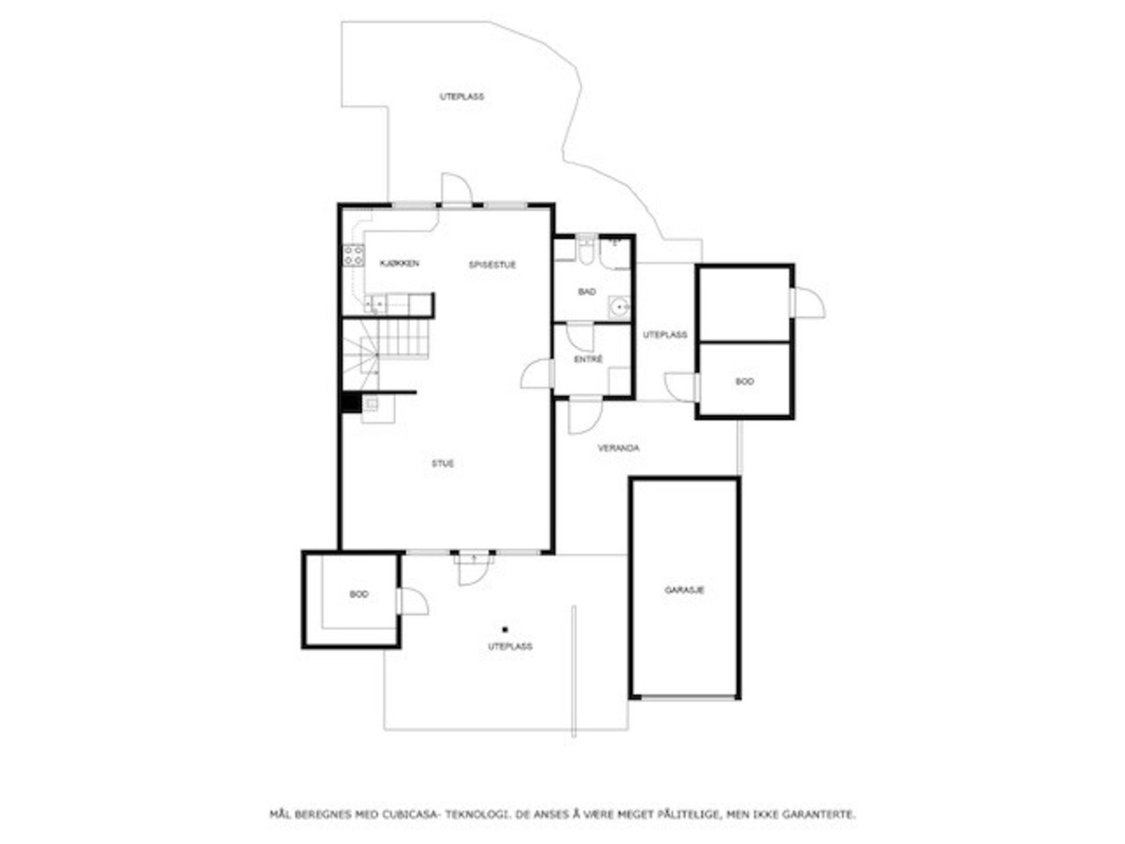 Plantegning 1. etasje Galleribilde