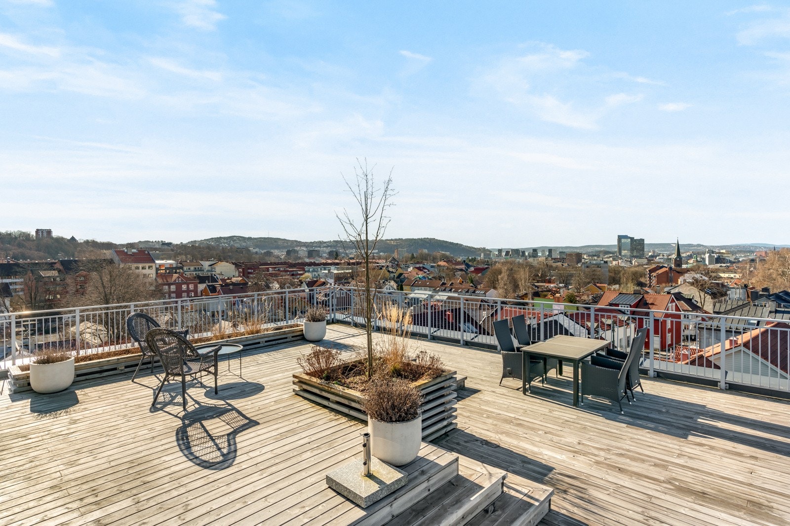 Stor felles takterrasse med 360-graders utsikt over Oslo Galleribilde