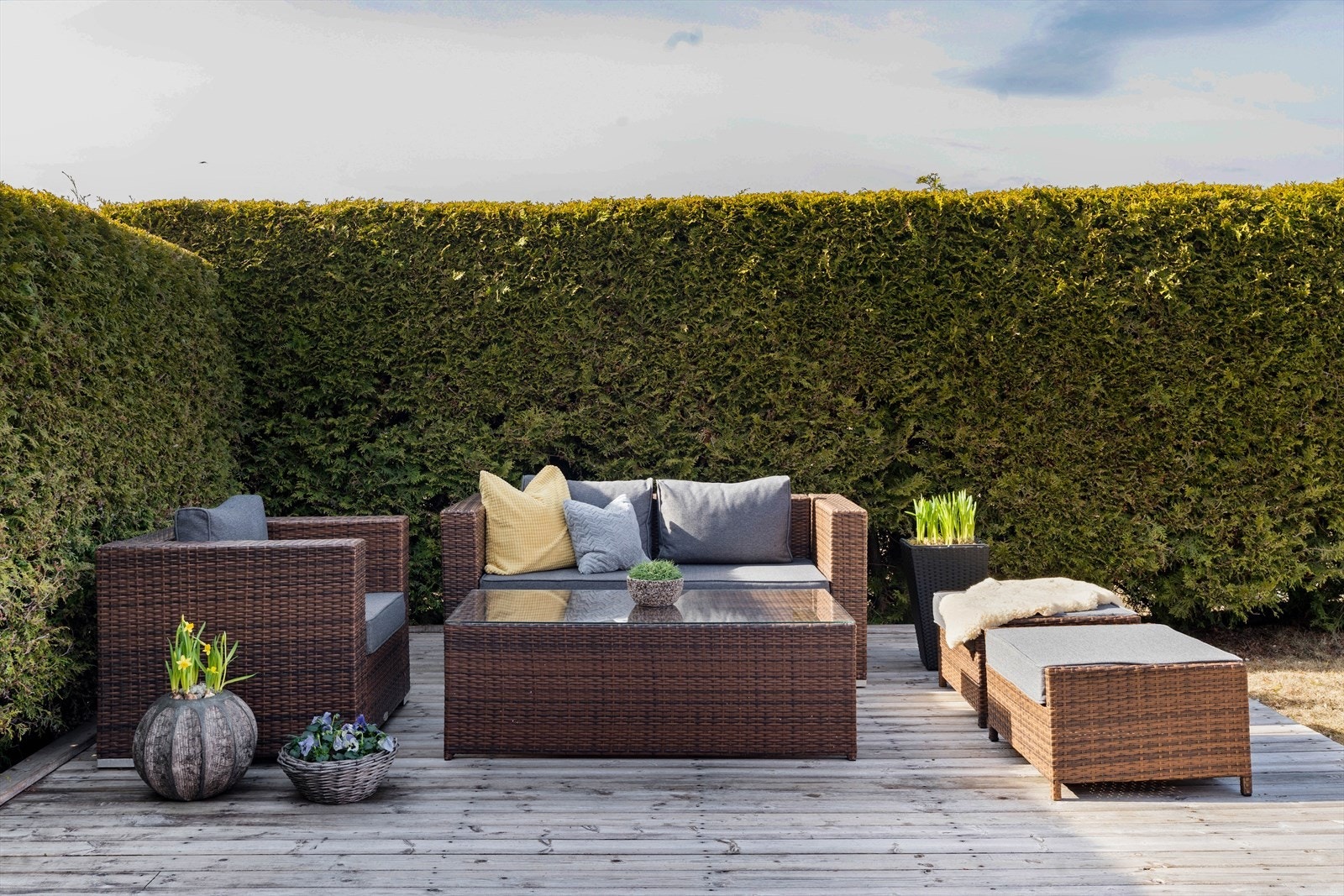 Her får du enkelt plass til møbler, grill og det du måtte ønske deg. Galleribilde