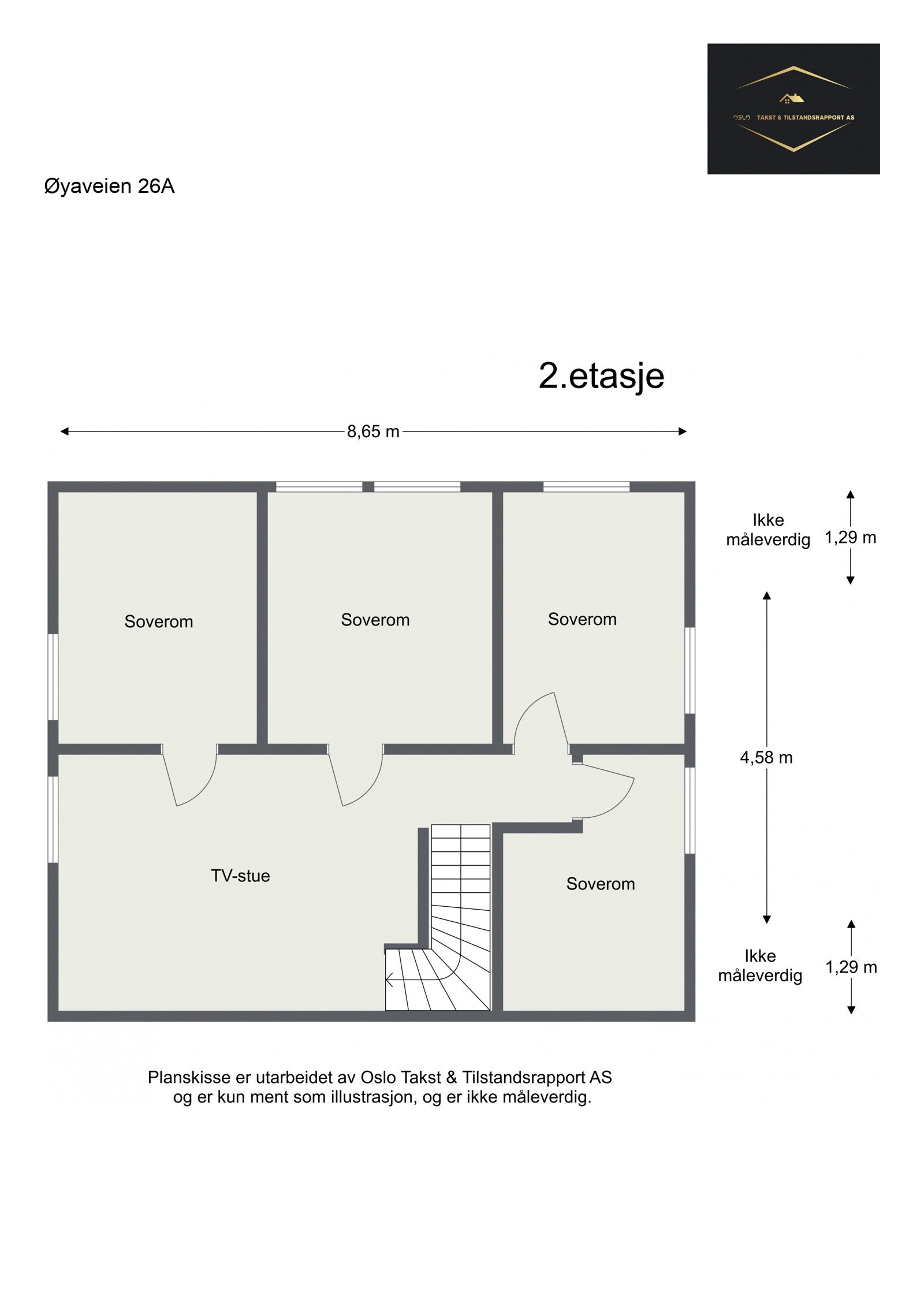 Planskisse - Øyaveien 26A - 2. Etasje Galleribilde
