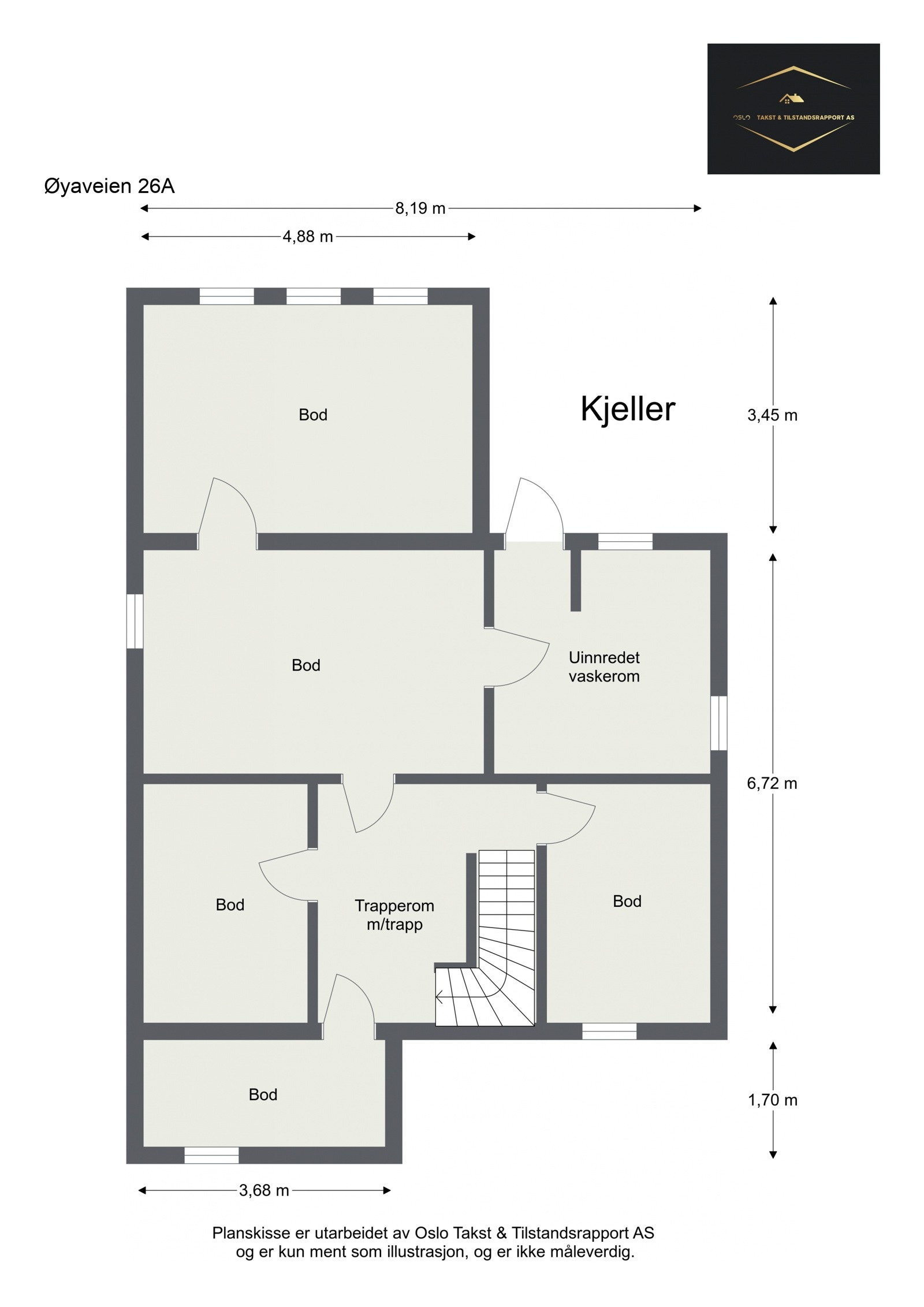 Planskisse - Øyaveien 26A - Kjeller Galleribilde