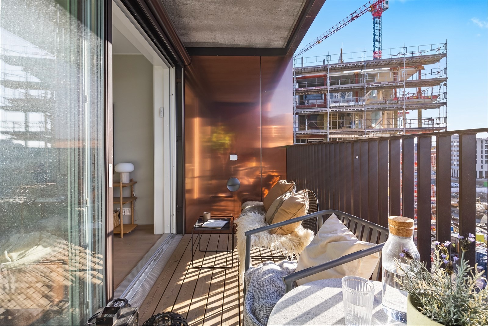 Fin balkong med direkte adkomst fra stuen Galleribilde