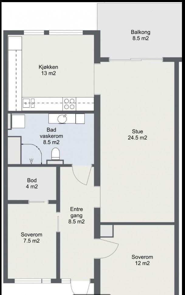 Planskisse Galleribilde